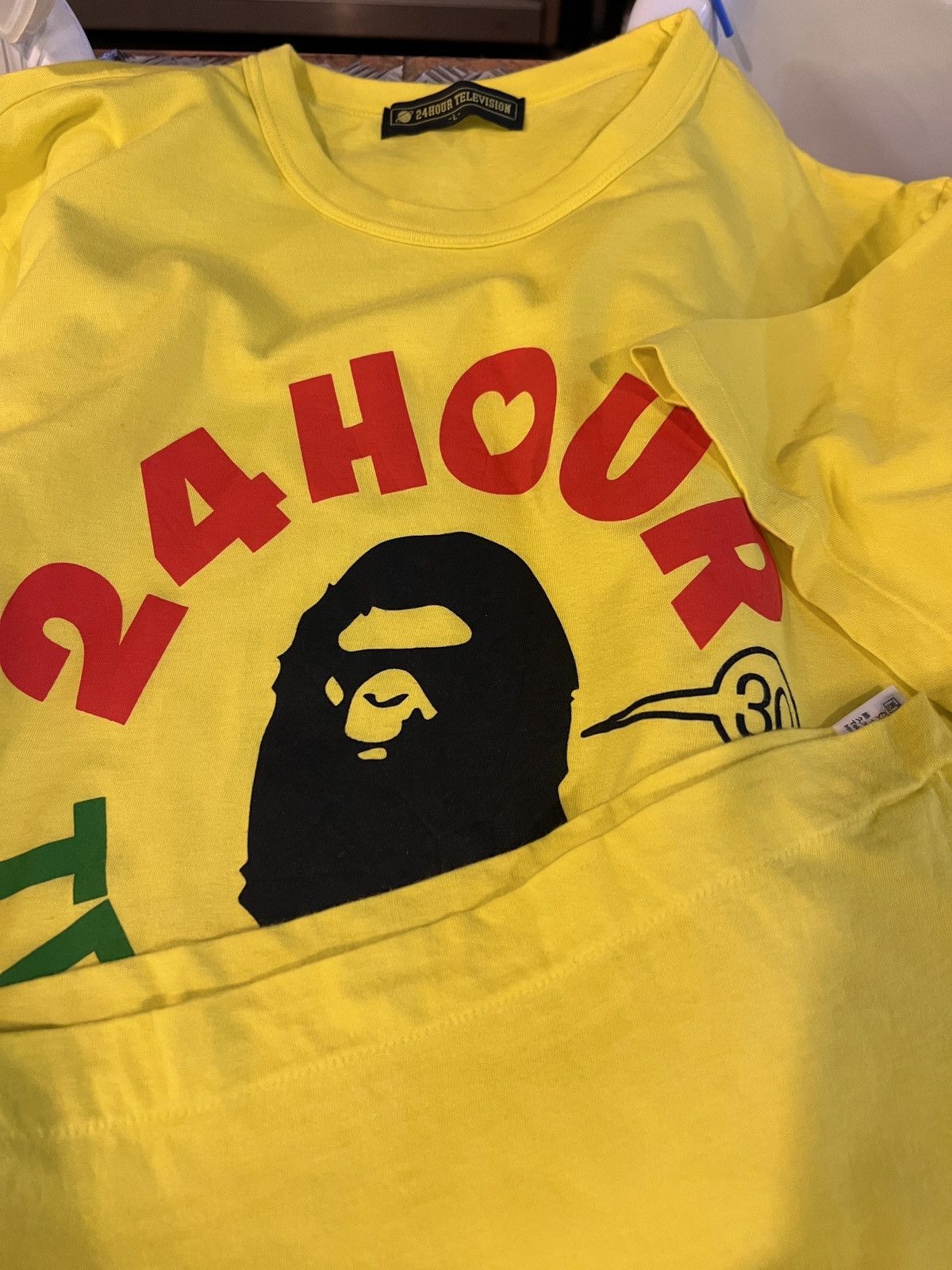 Bape × Vintage Vintage Bape x 24 Hour Television x Uniqlo Size US L / EU 52-54 / 3 - 4 Thumbnail