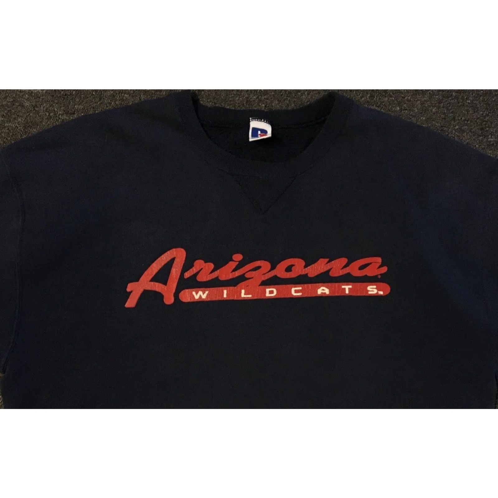 Russell Athletic VINTAGE Russell Arizona Wildcats Sweatshirt Hoodie XL Blue College University 90s Faded Distressed Spellout Men Size US XL / EU 56 / 4 - 5 Thumbnail