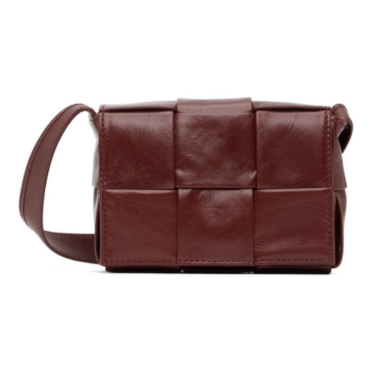 Bottega Veneta BOTTEGA VENETA Candy Cassette burgundy leather mini bag Size ONE SIZE - 2 Thumbnail