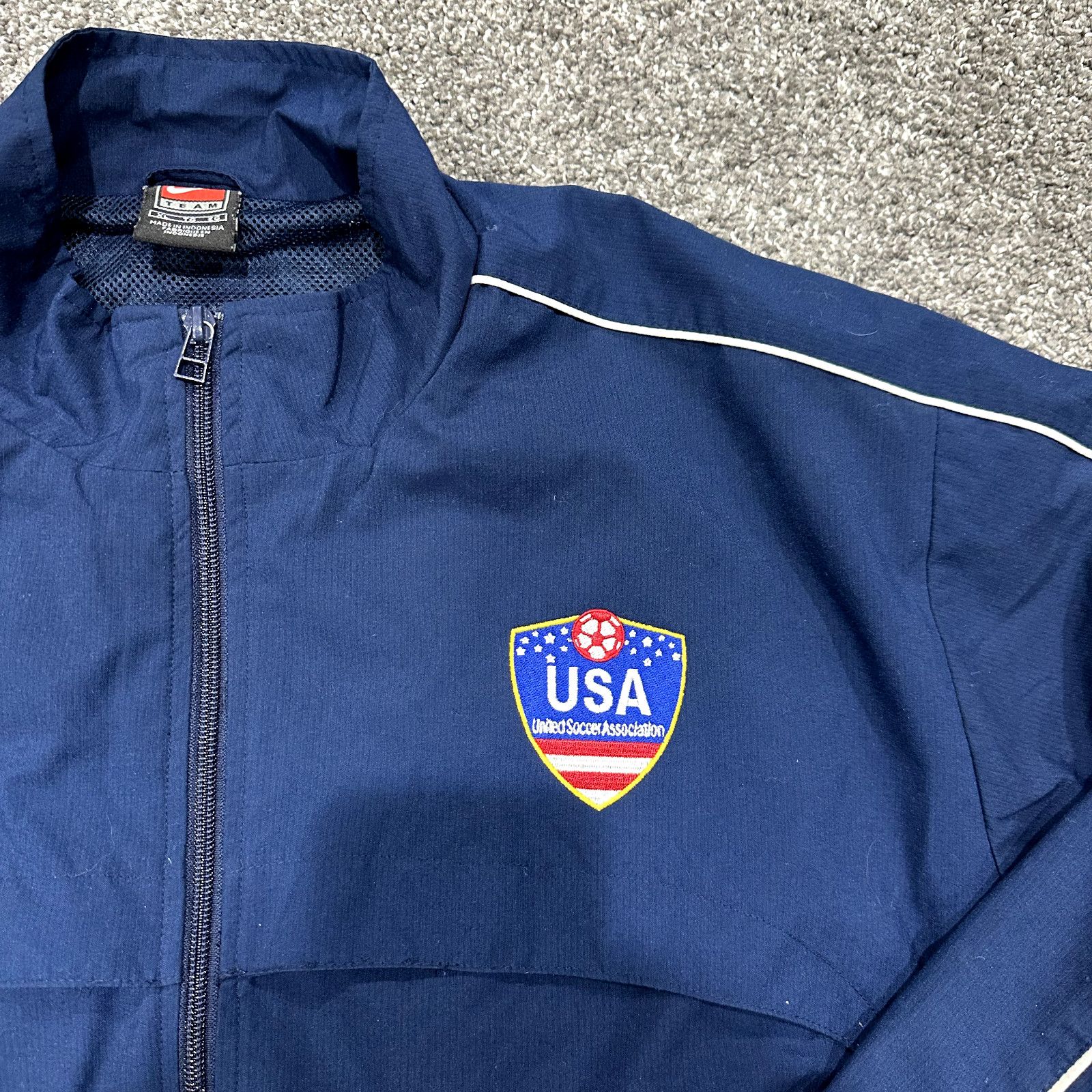 Nike Vtg Nike United Soccer Association Jacket Windbreaker Men XL Size US XL / EU 56 / 4 - 2 Thumbnail