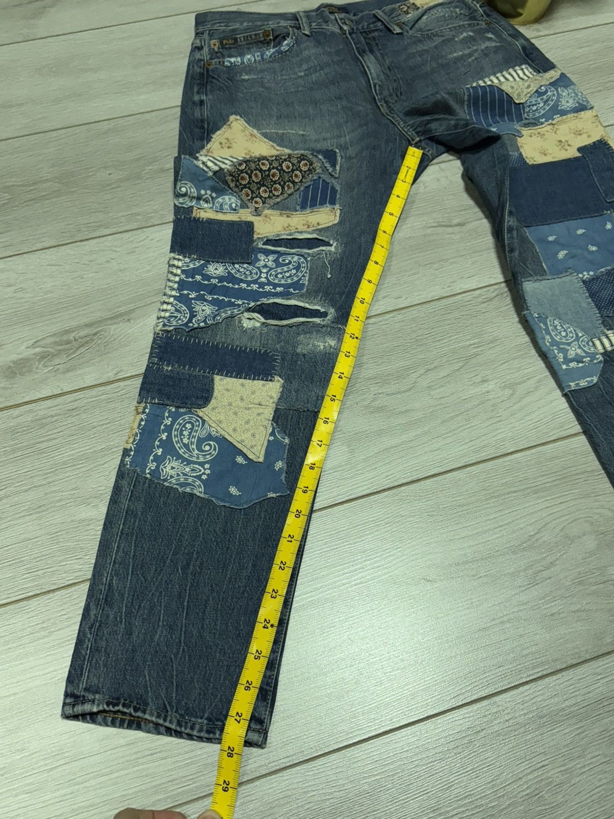 Polo Ralph Lauren POLO Ralph Lauren patch work bandana distressed pants jeans Size US 28 / EU 44 - 8 Thumbnail