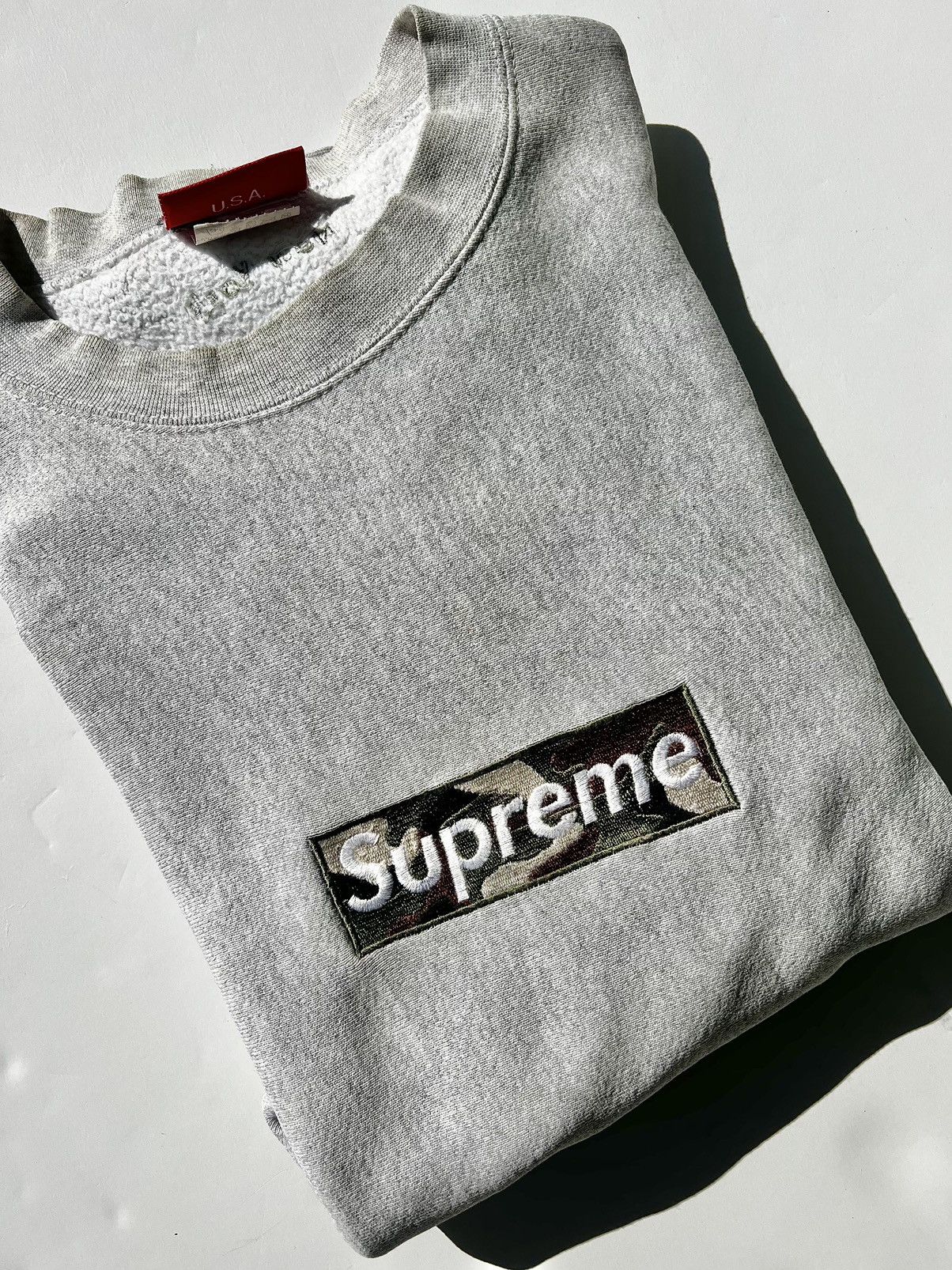 Supreme Supreme 1995 1st Anniversary Camo Box Logo Crewneck Size US L / EU 52-54 / 3 - 5 Thumbnail