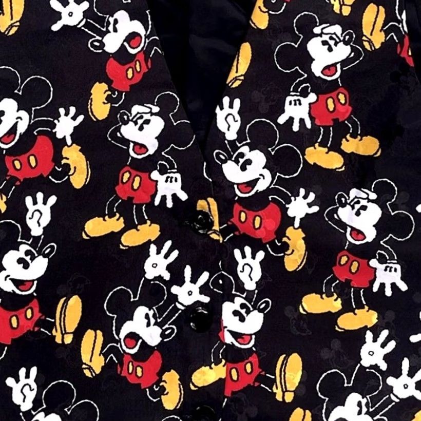 Disney VINTAGE Women's 90's Disney Mickey Mouse Vest Sz M/L Honey Fashions LTD Silky Shirt Size M / US 6-8 / IT 42-44 - 3 Thumbnail