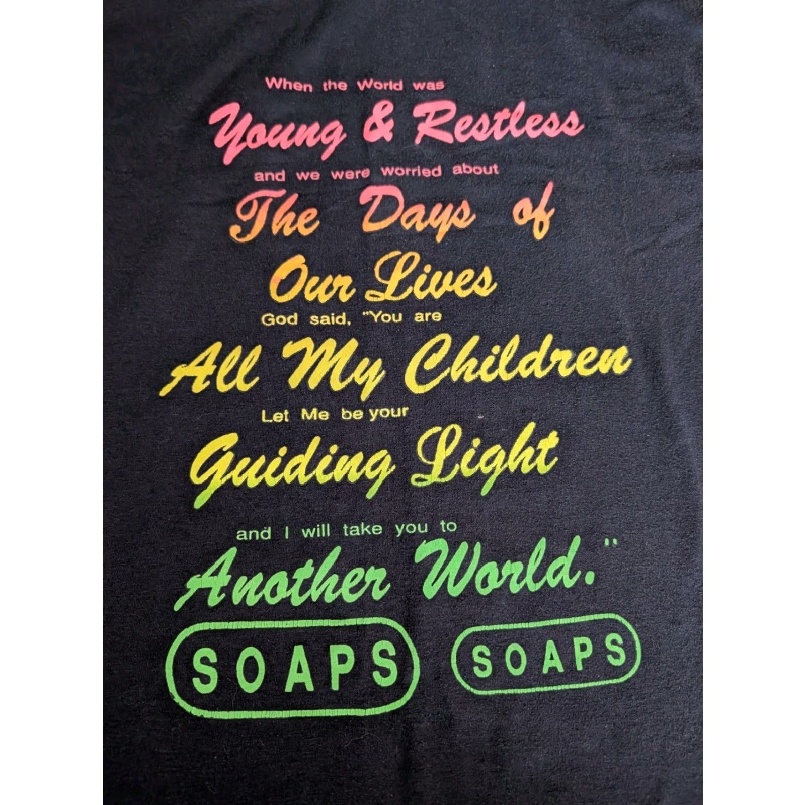 Vintage VINTAGE Screen Stars Soap Opera T-Shirt XL Blue 90s Days of Our Lives Young & Restless Unisex Adults Size US XL / EU 56 / 4 - 2 Thumbnail
