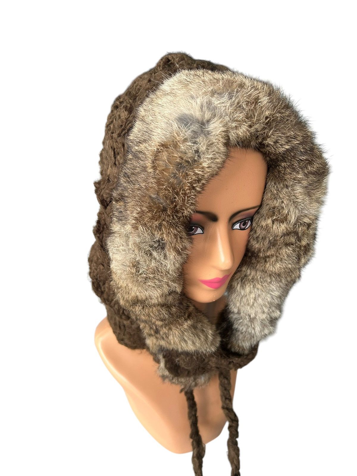 Japanese Brand × Kapital × Vintage Japanese Brand Overide Knitt Fur Big Beanie Hats Size ONE SIZE - 4 Thumbnail