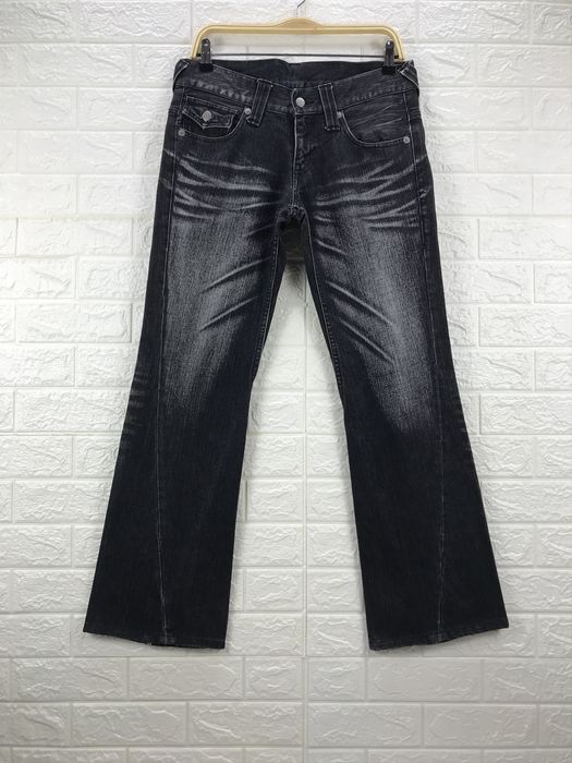 Japanese Brand Tornado Mart Faded Black Flare Jeans Bell Bottom