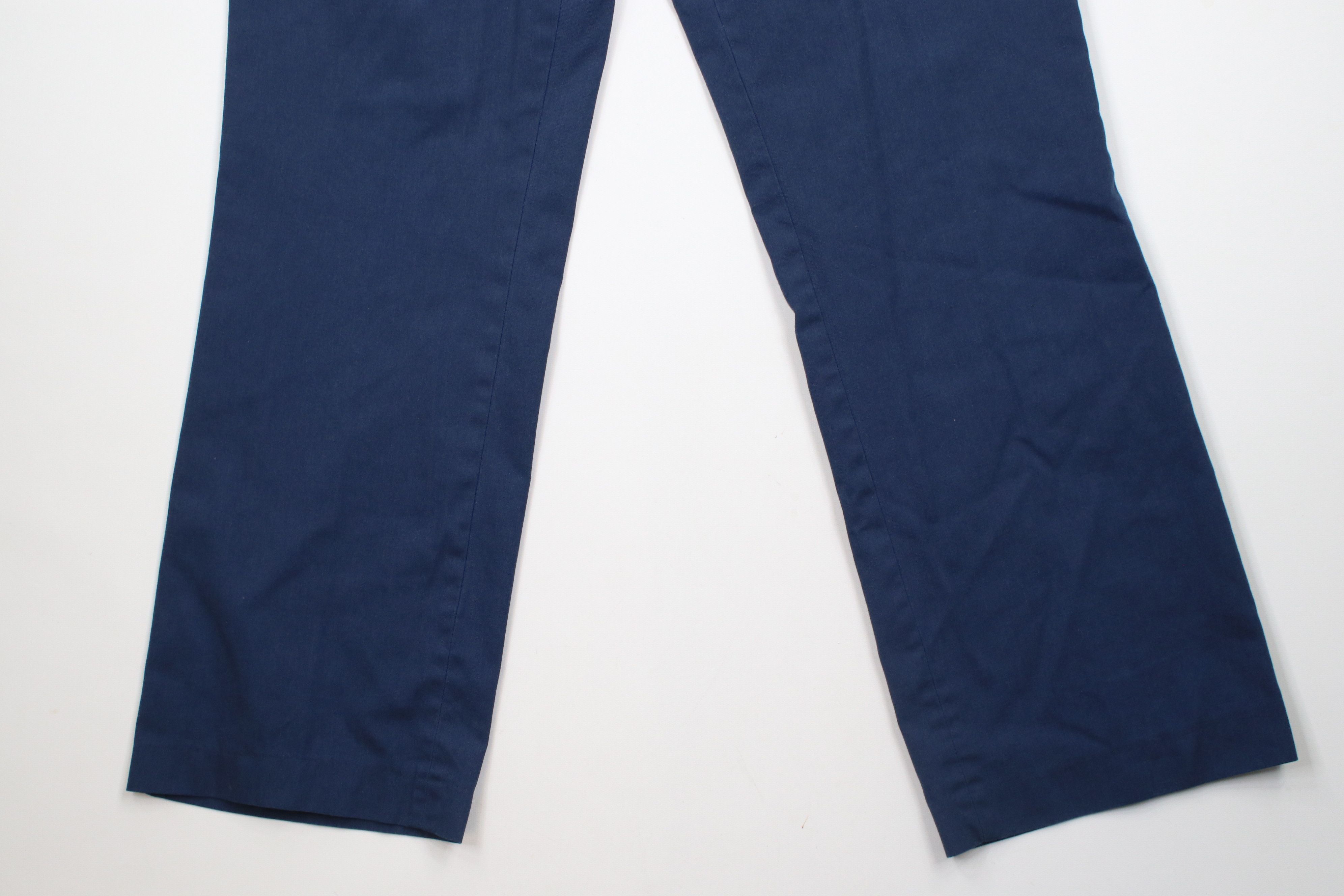 Vintage Vintage 70s Streetwear Flared Wide Leg Chino Pants Blue USA Size US 32 / EU 48 - 4 Thumbnail