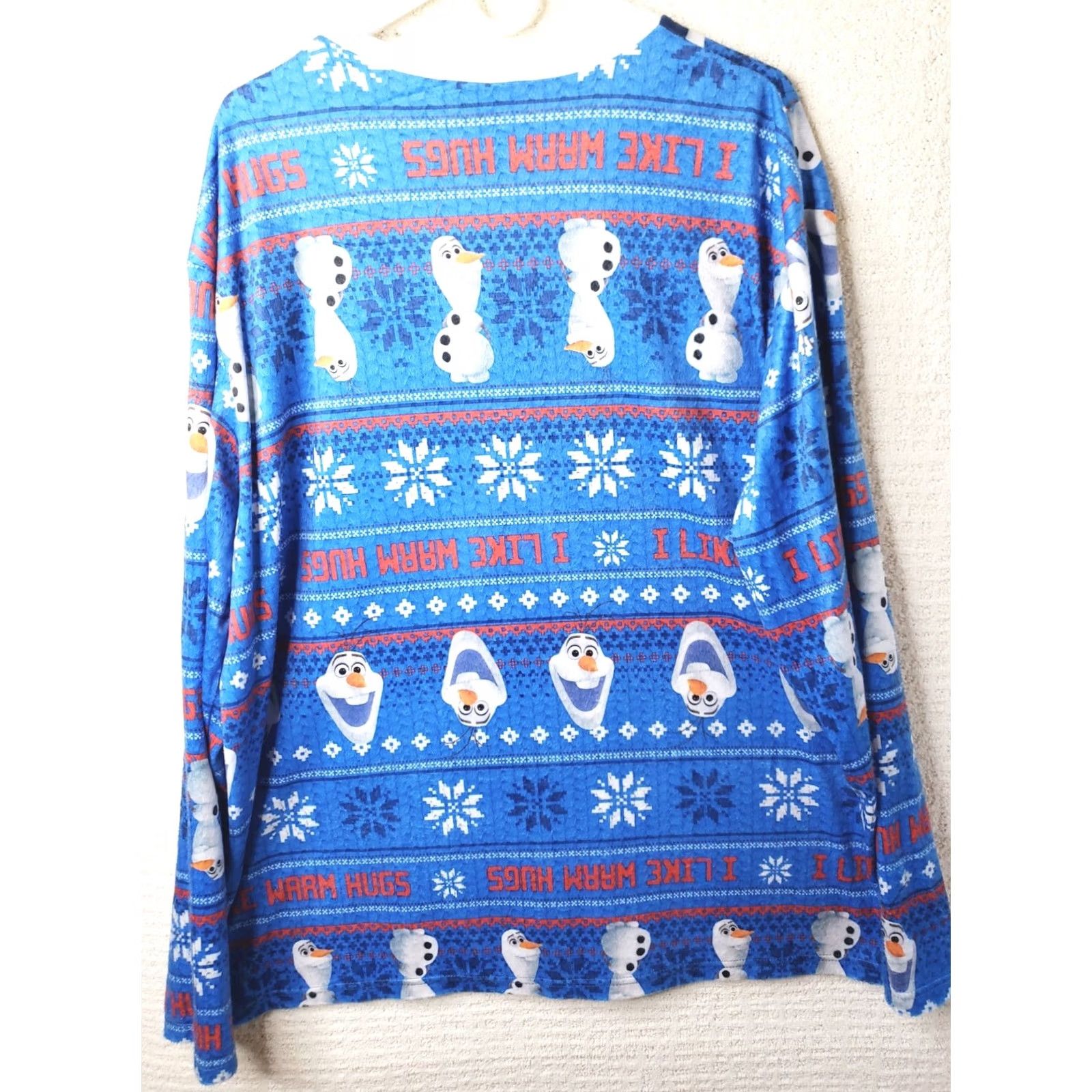 Disney VINTAGE Disney Frozen II Pullover Sweater Women 2XL Long Sleeve Olaf Christmas Knit Blue Ultra Cozy Womens Size XXL / US 16-18 / IT 52-54 - 6 Thumbnail
