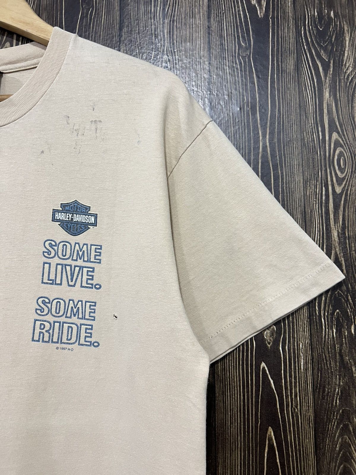 Harley Davidson Vintage 90s Harley Davidson ‘Some Live To Ride’ Tshirt Size US L / EU 52-54 / 3 - 7 Thumbnail