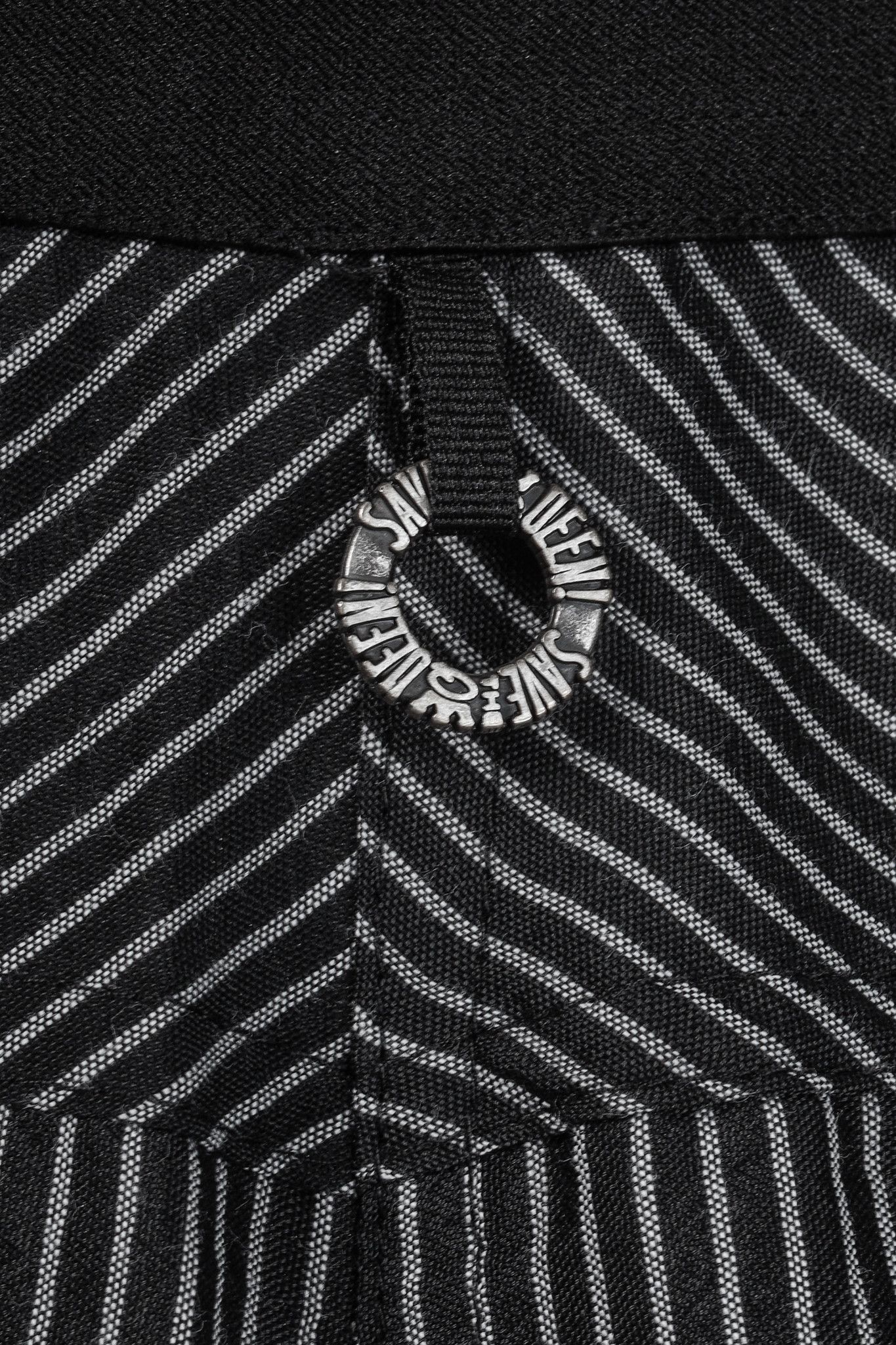 Other Save The Queen SS/19 Black Pinstripe-Cotton Wide-Leg Pants Size 30" / US 8 / IT 44 - 6 Thumbnail