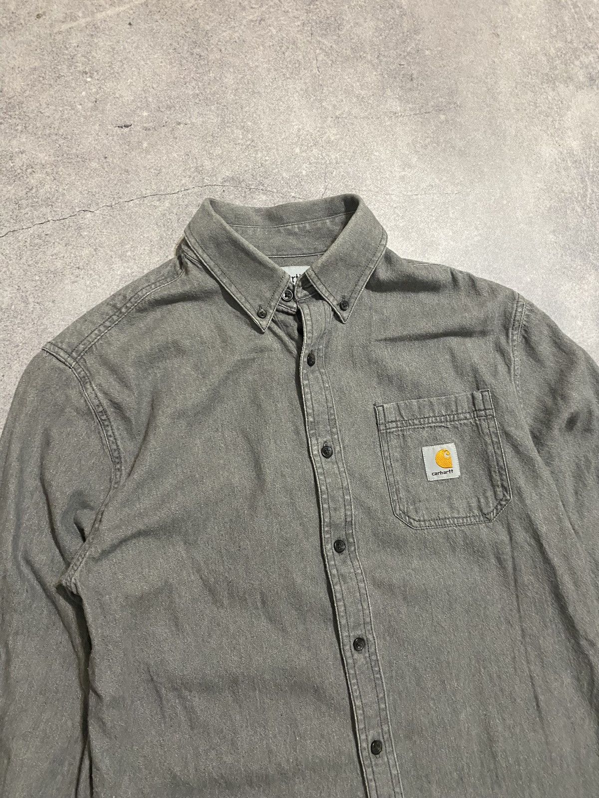 Carhartt × Vintage Vintage Carhartt Pocket Logo Long Sleeve Shirt Women’s L Size L / US 10 / IT 46 - 2 Thumbnail