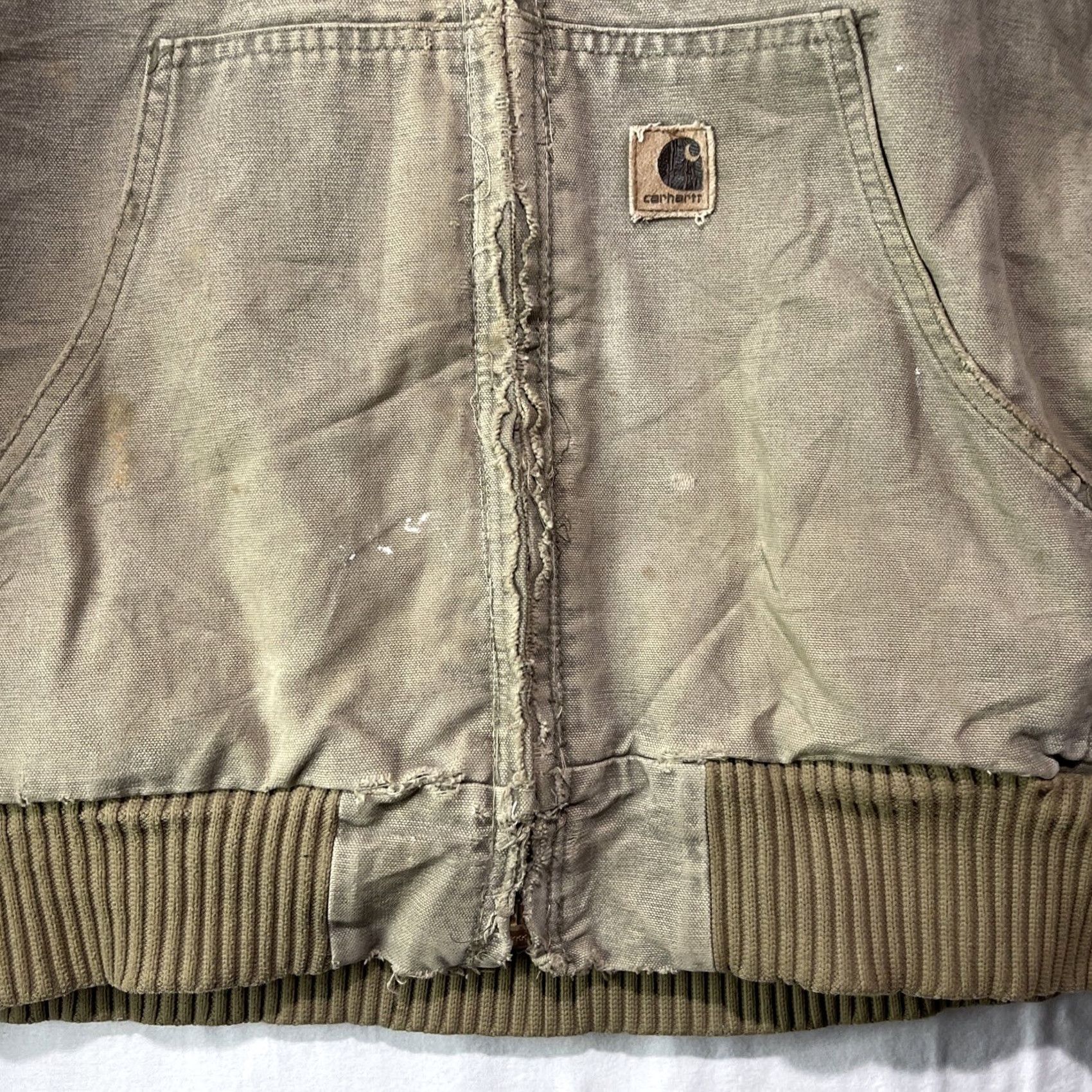 Carhartt VINTAGE Carhartt Jacket Mens 2XL Hooded J130 DES Quilted Heavy Distressed Workwear Jacket Size US XXL / EU 58 / 5 - 3 Thumbnail
