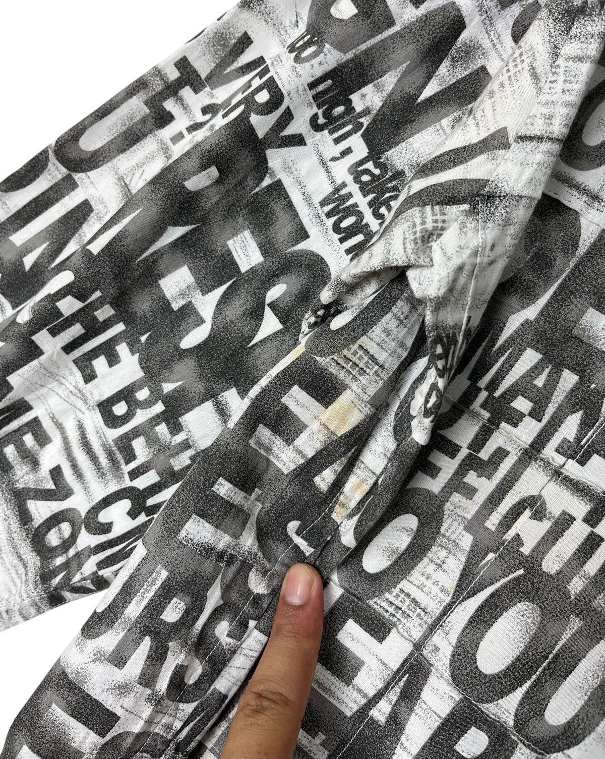 Hysteric Glamour × Japanese Brand Japanese Brand Commontage Poem Alloverprint Button Up Size US L / EU 52-54 / 3 - 9 Thumbnail