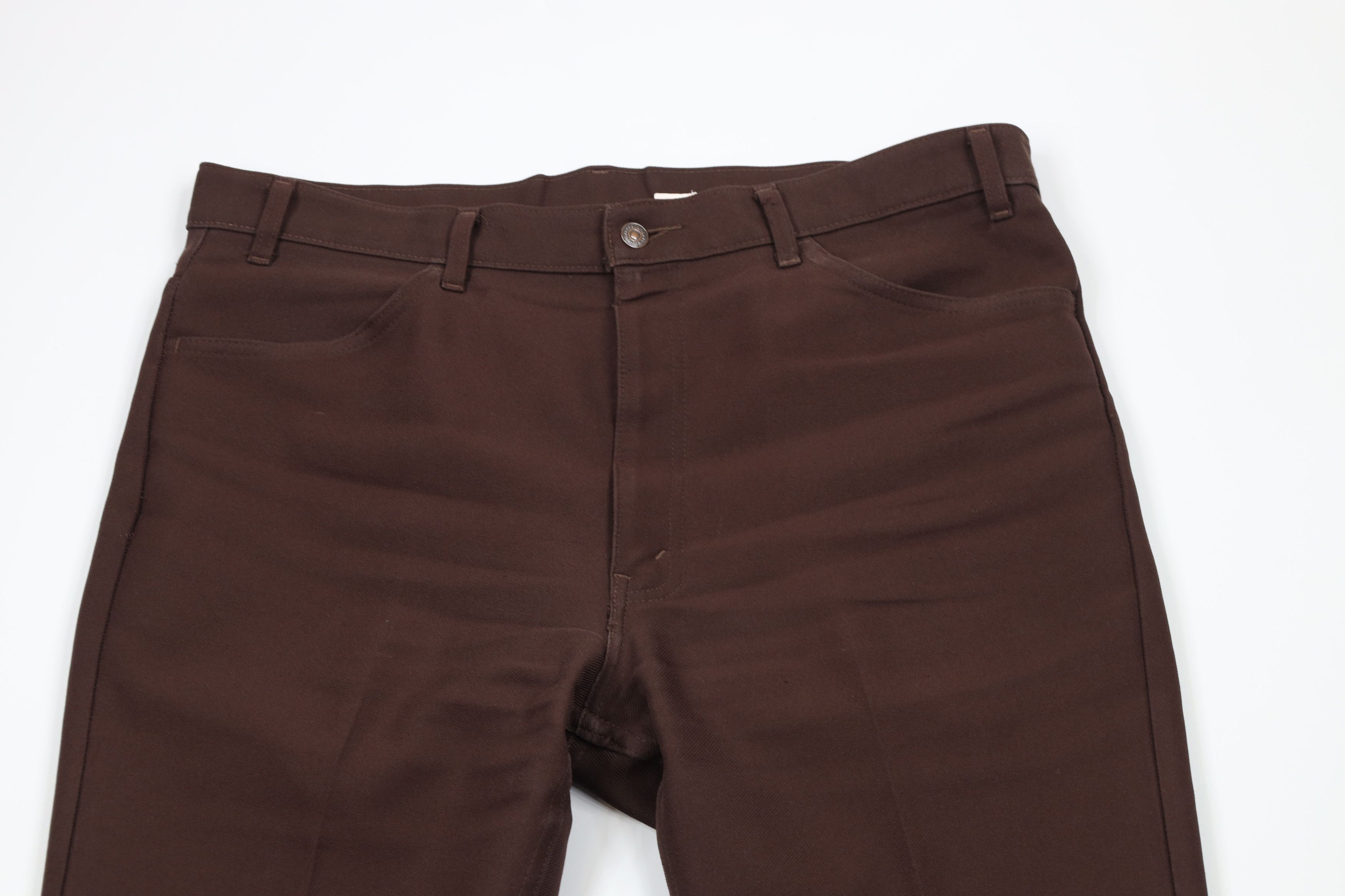 Levi's × Vintage Vintage Y2K 2001 Levis Wide Leg Knit Chino Pants Brown Size US 40 / EU 56 - 2 Thumbnail