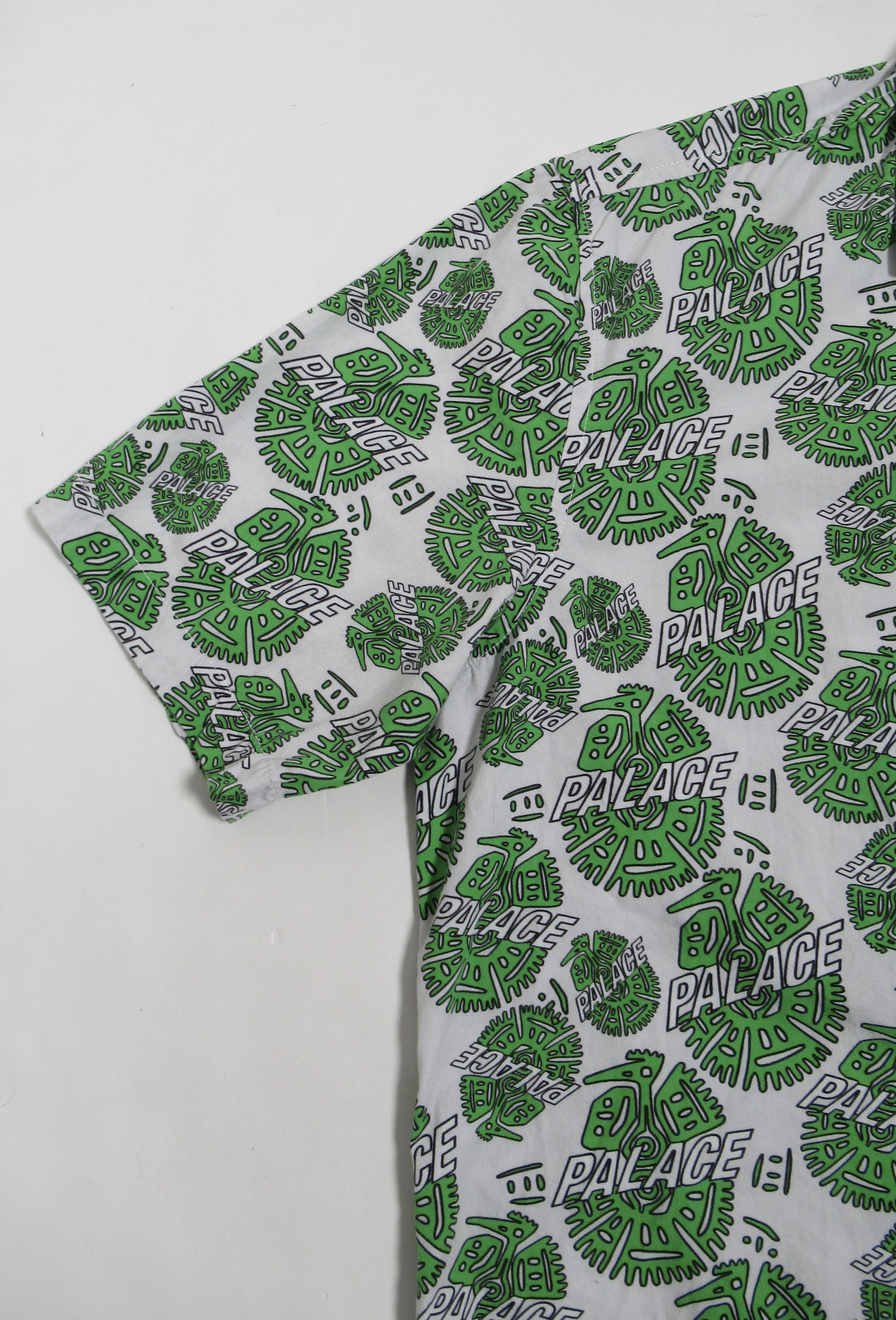 Palace Palace Men's Surf Shirt White Green Size M Size US M / EU 48-50 / 2 - 4 Thumbnail