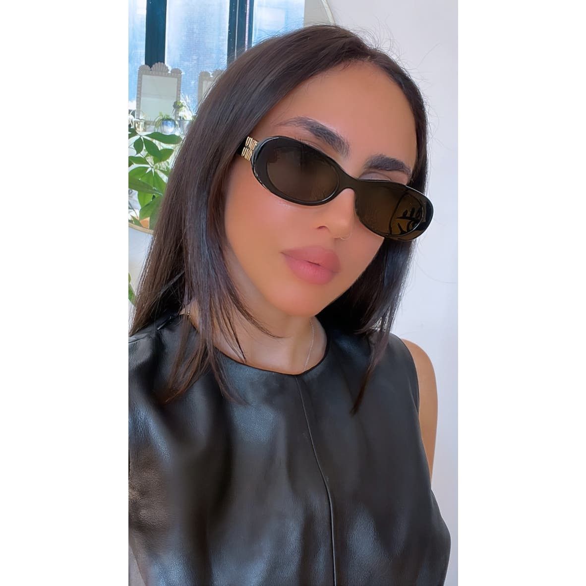 MIU MIU キャップ 黒 S サイズ Miu Miu NEW Miu Miu MU06ZS Black Oval Sunglasses | Grailed