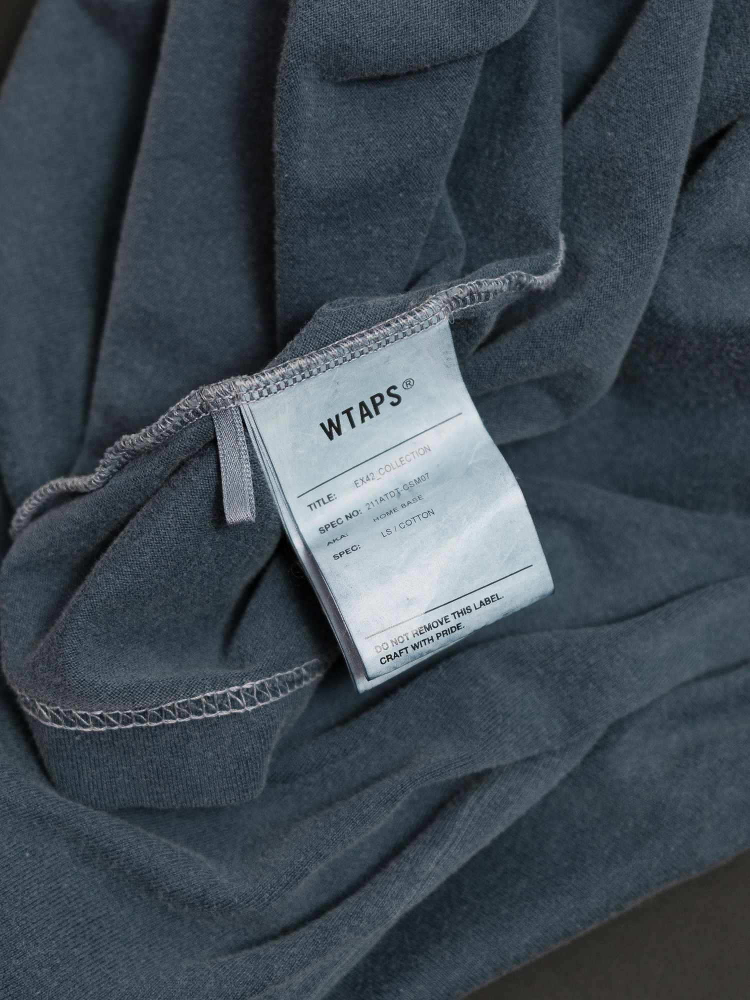 Wtaps WTAPS Home Base Garment Dye Long Sleeve Tee Size US L / EU 52-54 / 3 - 5 Thumbnail