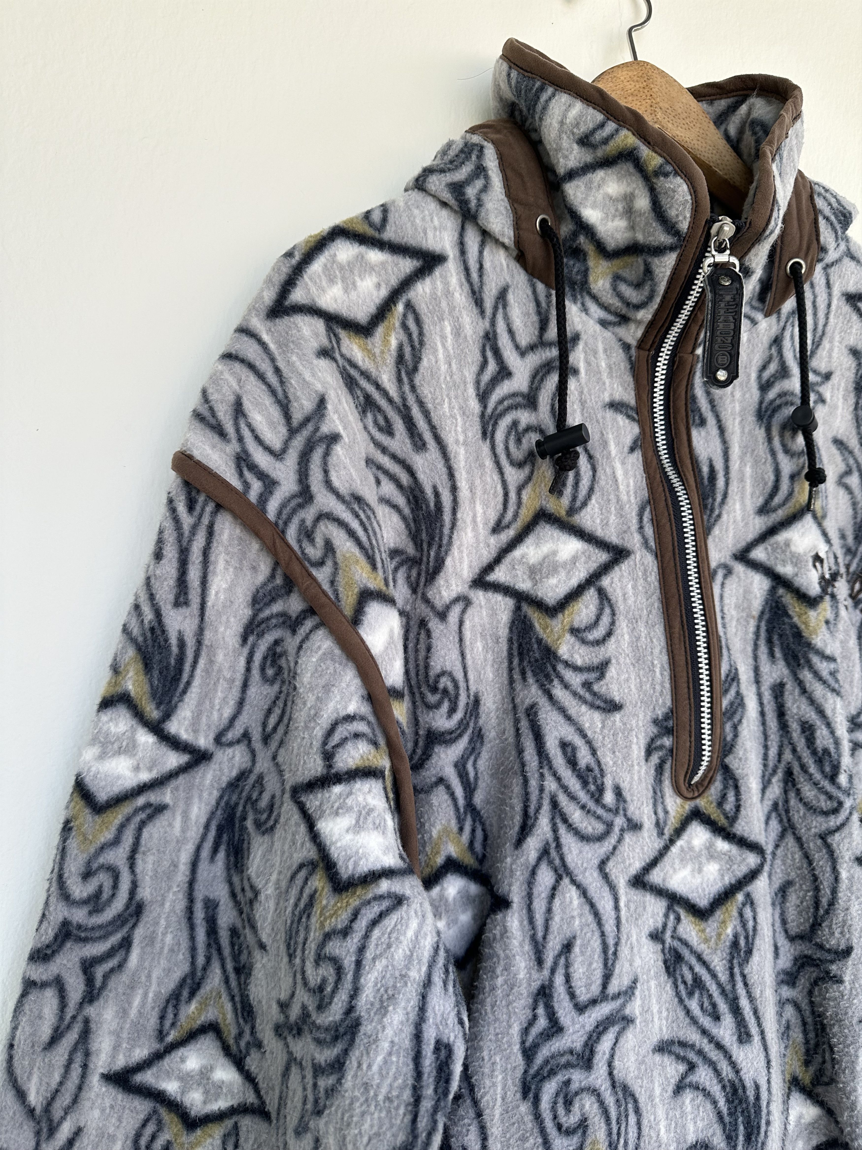 Billabong Vtg 90s Billabong Psychedelic Abstract Fleece Hoodie Jacket Size US L / EU 52-54 / 3 - 12 Thumbnail