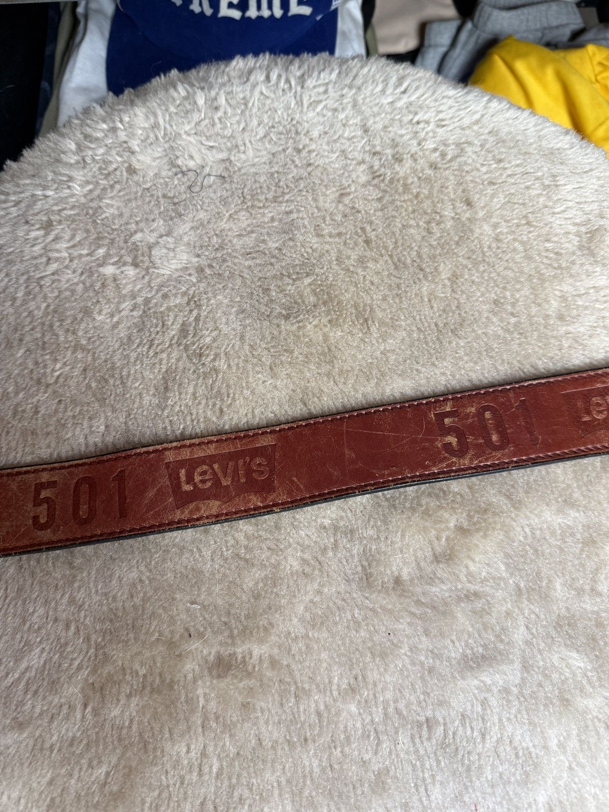 Levi's Vintage Levis 501 leather belt Size ONE SIZE - 6 Thumbnail