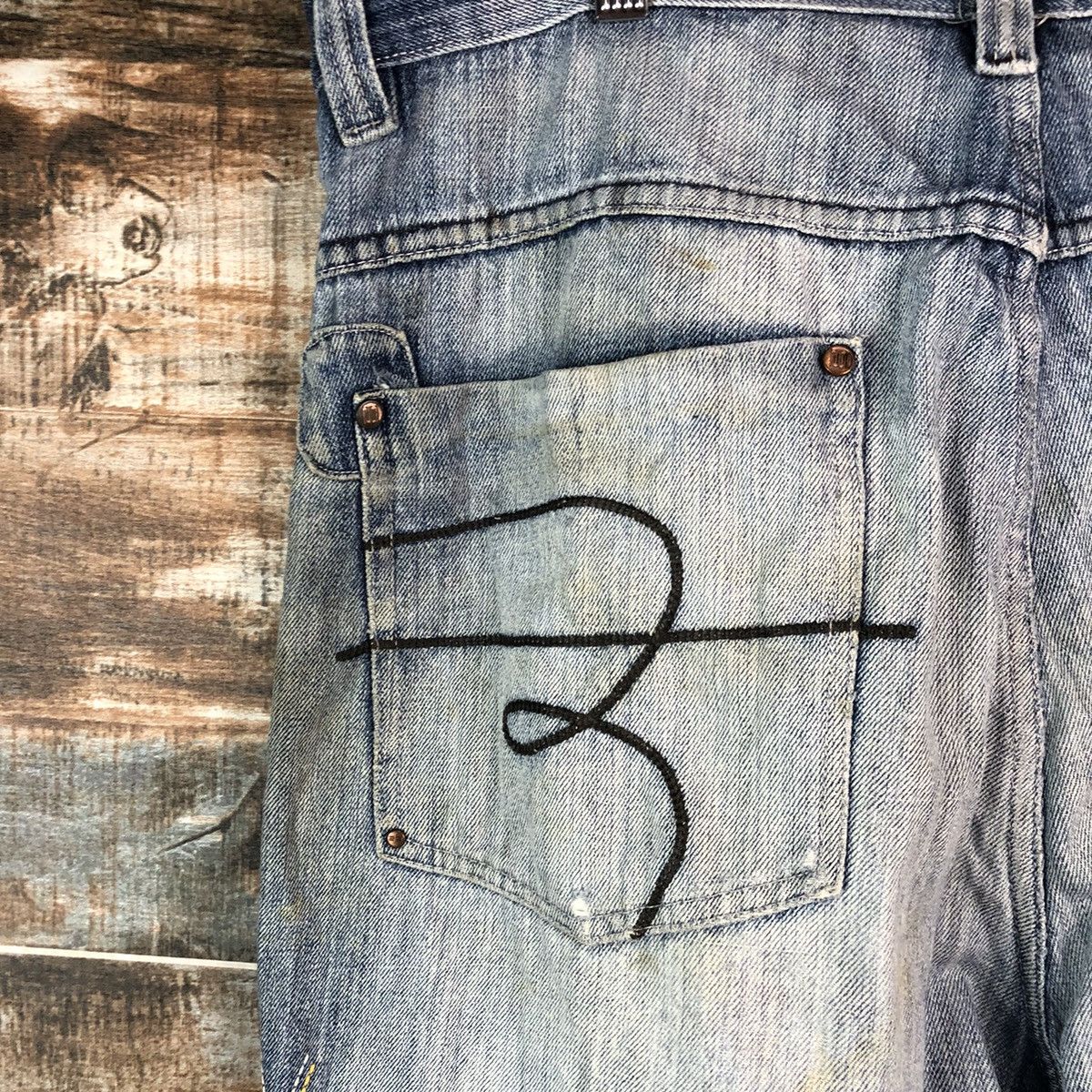 Japanese Brand Lot 29 Blue patchwork Distressed Denim Pants #A2152 Size US 36 / EU 52 - 19 Thumbnail