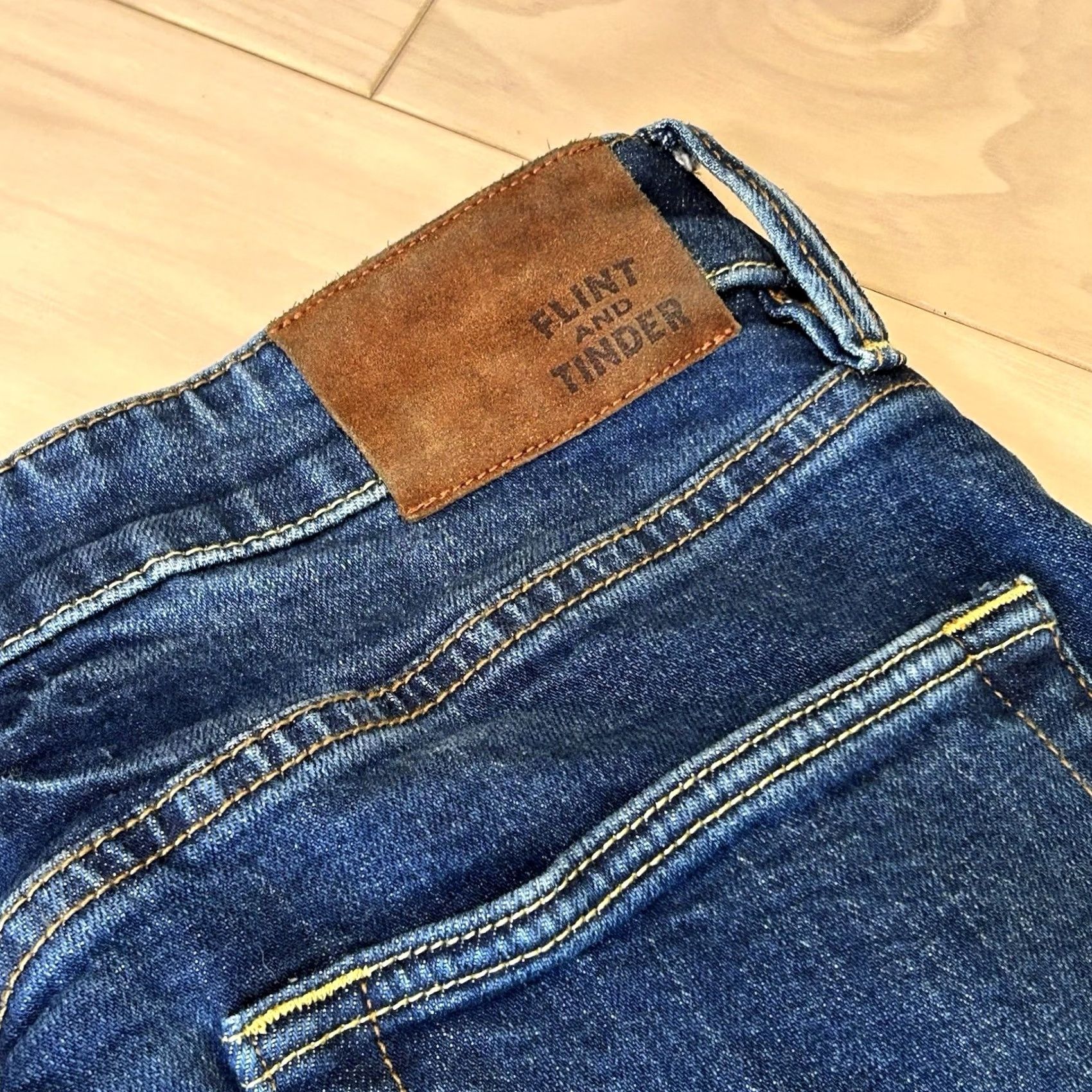 Flint And Tinder Flint & Tinder Classic Fit Selvedge Redline Denim Jean Mens 31x31 Size US 31 - 4 Thumbnail