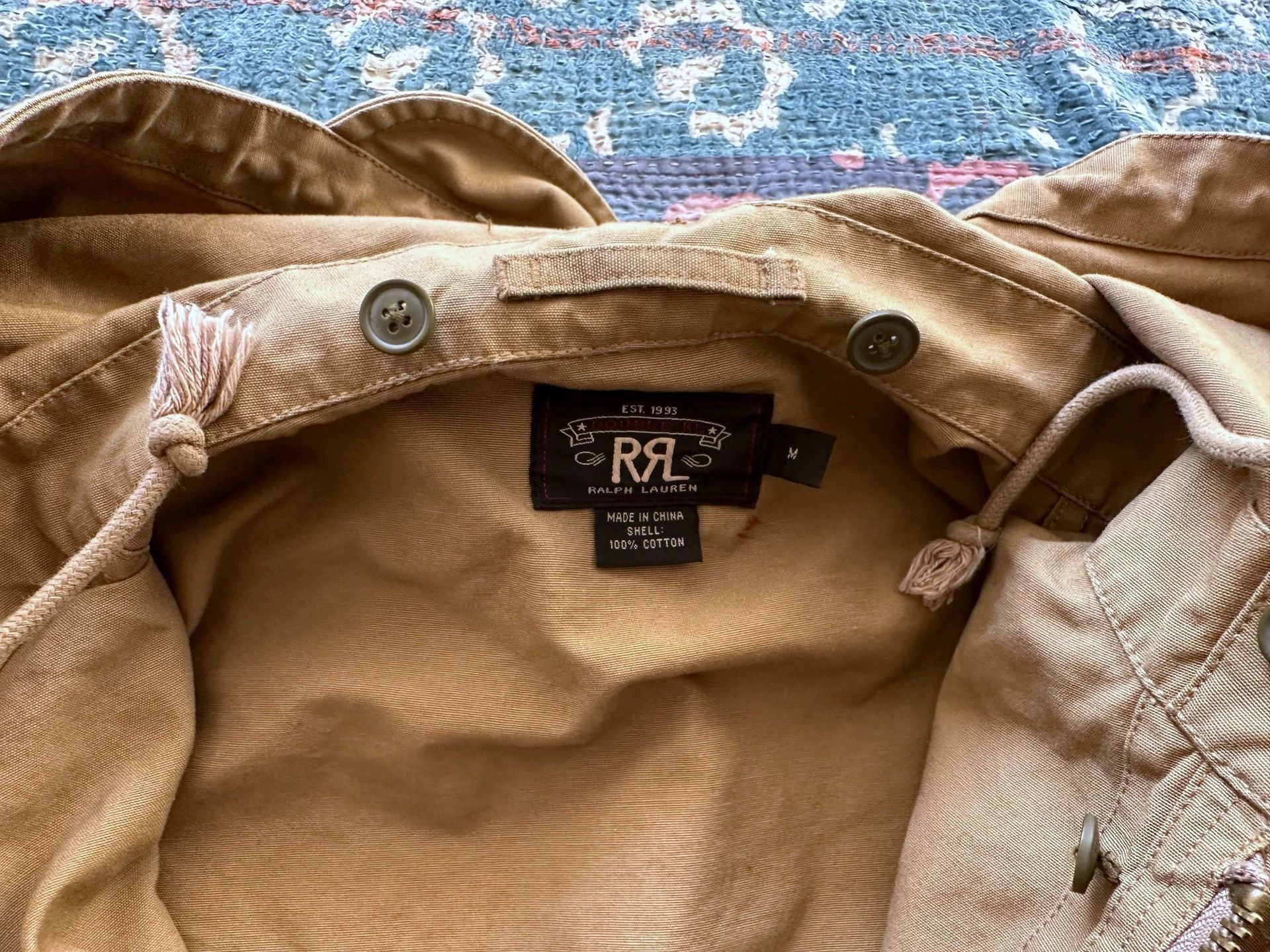 RRL Ralph Lauren Beige Hooded Belted Jacket Size M Size US XXS / EU 40 - 5 Thumbnail