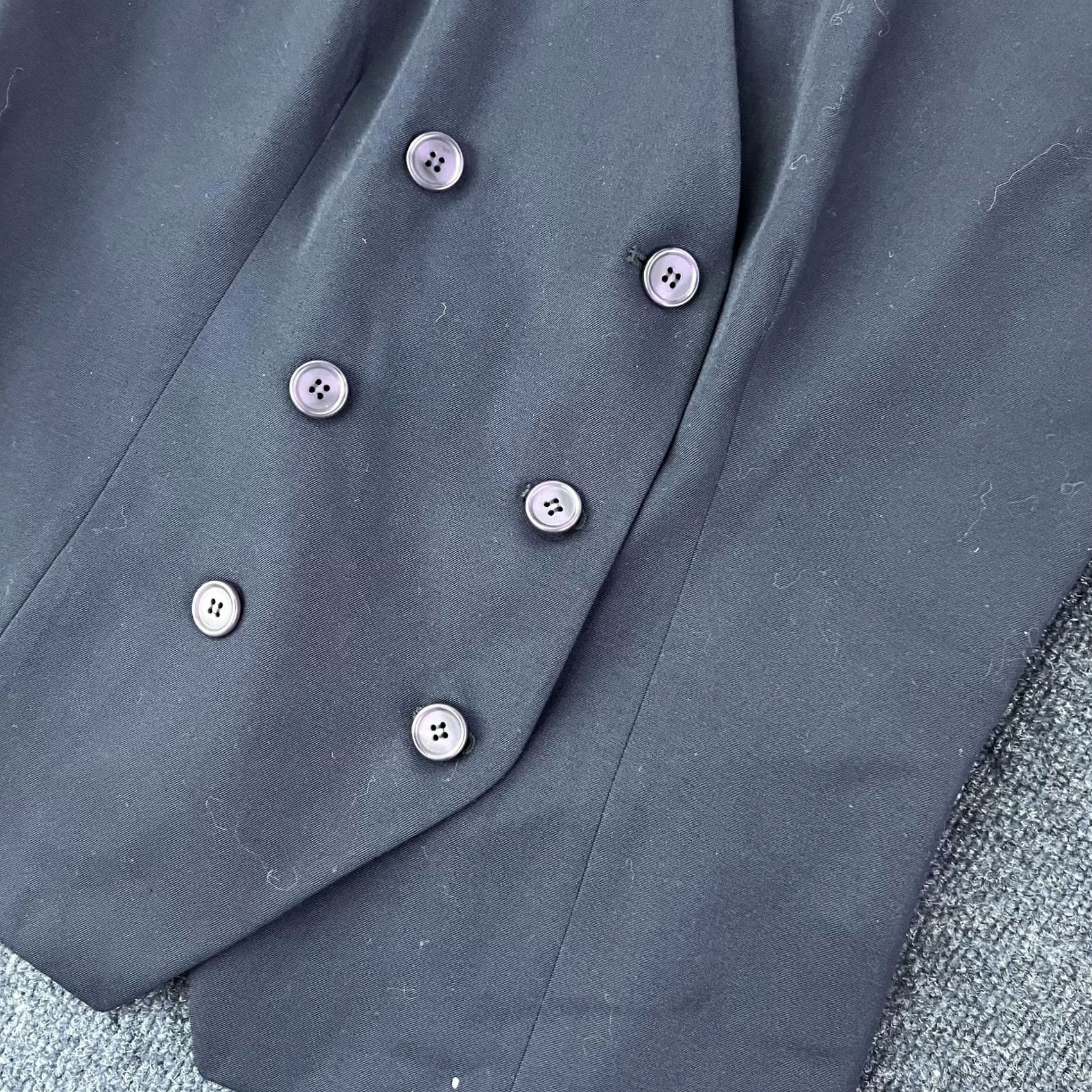 Talbots VINTAGE Talbots Vest Womens 8P Navy Wool Double Breasted Lined Career Office Vest Shirt Size M / US 6-8 / IT 42-44 - 3 Thumbnail