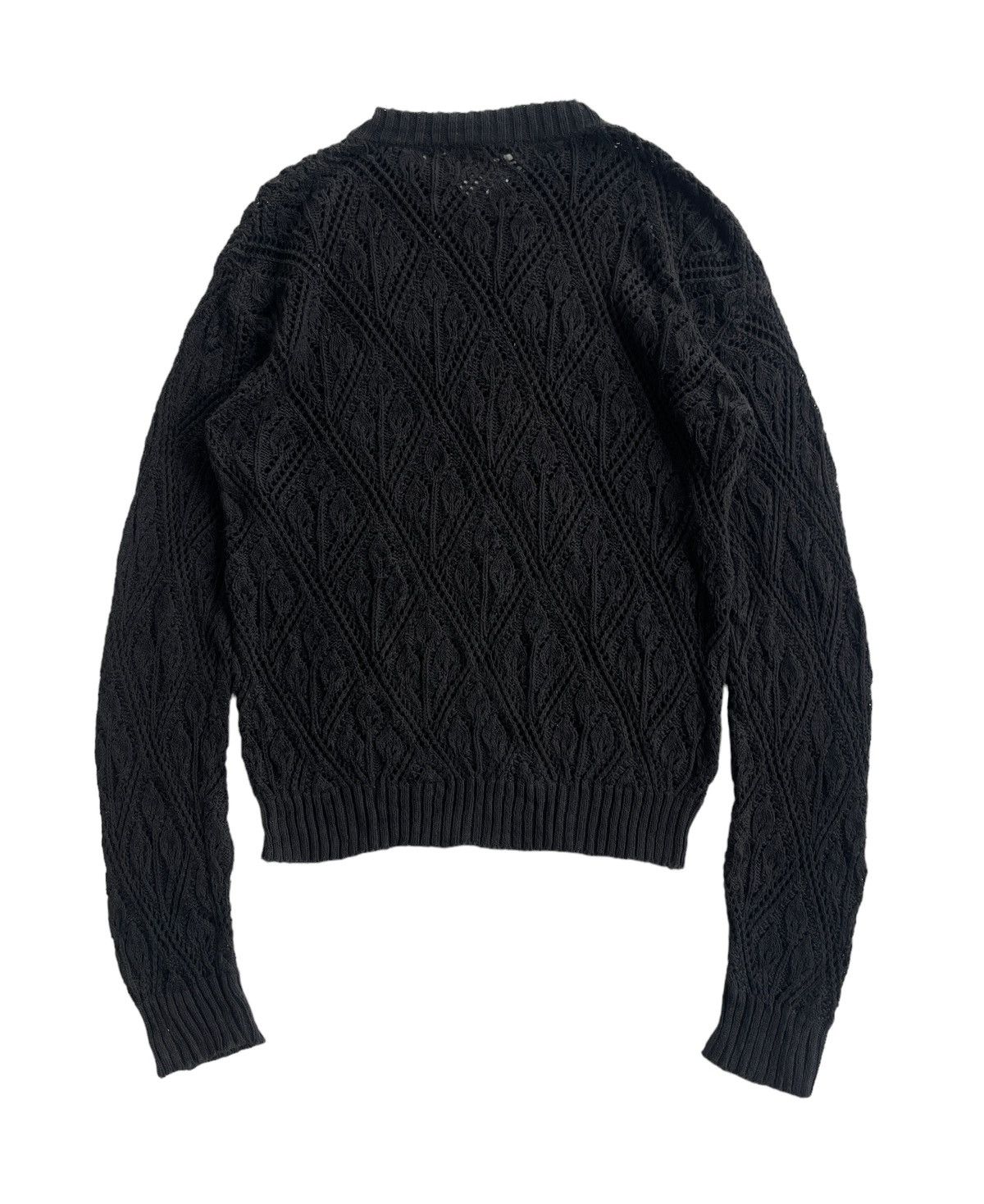 agnes b. Agnes B. Luxury Mesh Cable Knit Sweater Size US L / EU 52-54 / 3 - 2 Thumbnail