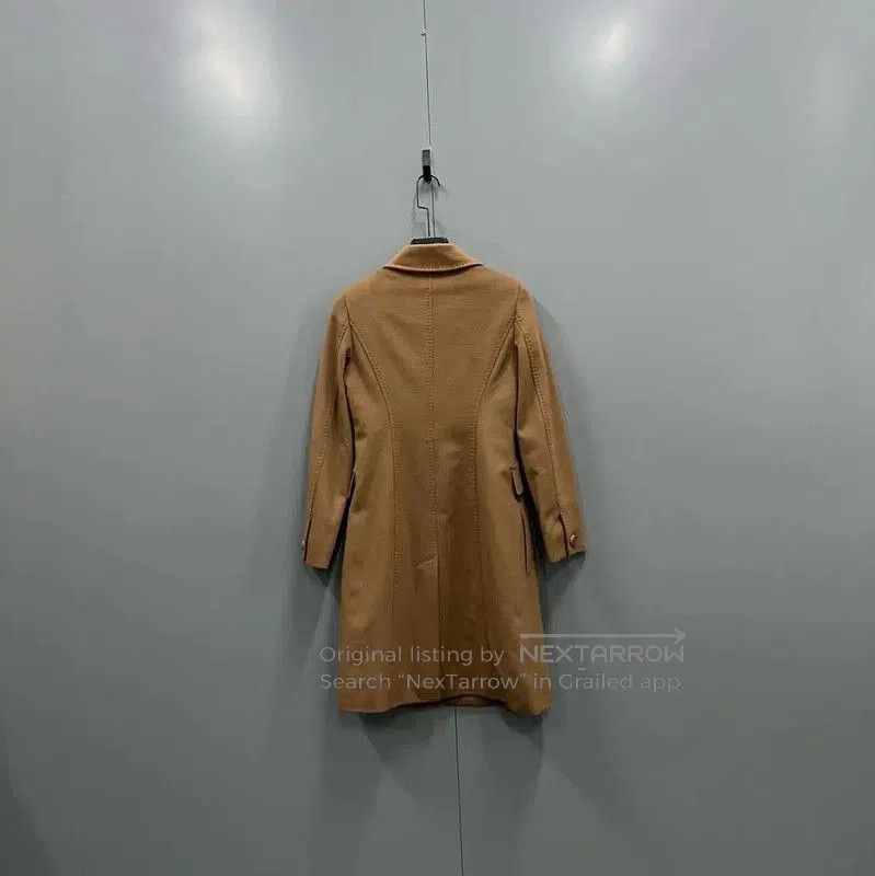 Max Mara MaxMara Khaki Long Coat for Women . Size XXS / US 00 / IT 34 - 2 Thumbnail