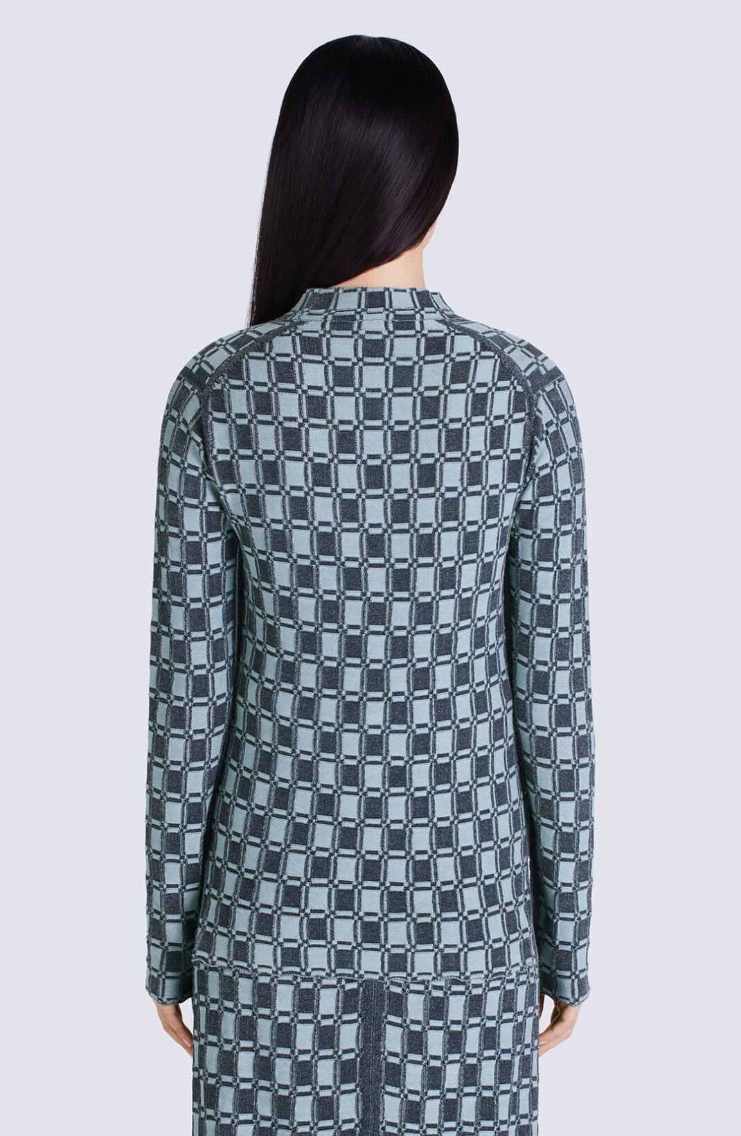 Kenzo o1y1025 Checked Sweater in Sky Blue/Black Size XS / US 0-2 / IT 36-38 - 6 Thumbnail