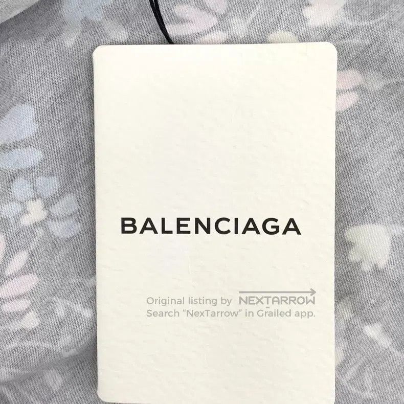 Balenciaga Balenciaga Mixed color floral print cotton round neck shor Size US XS / EU 42 / 0 - 7 Thumbnail