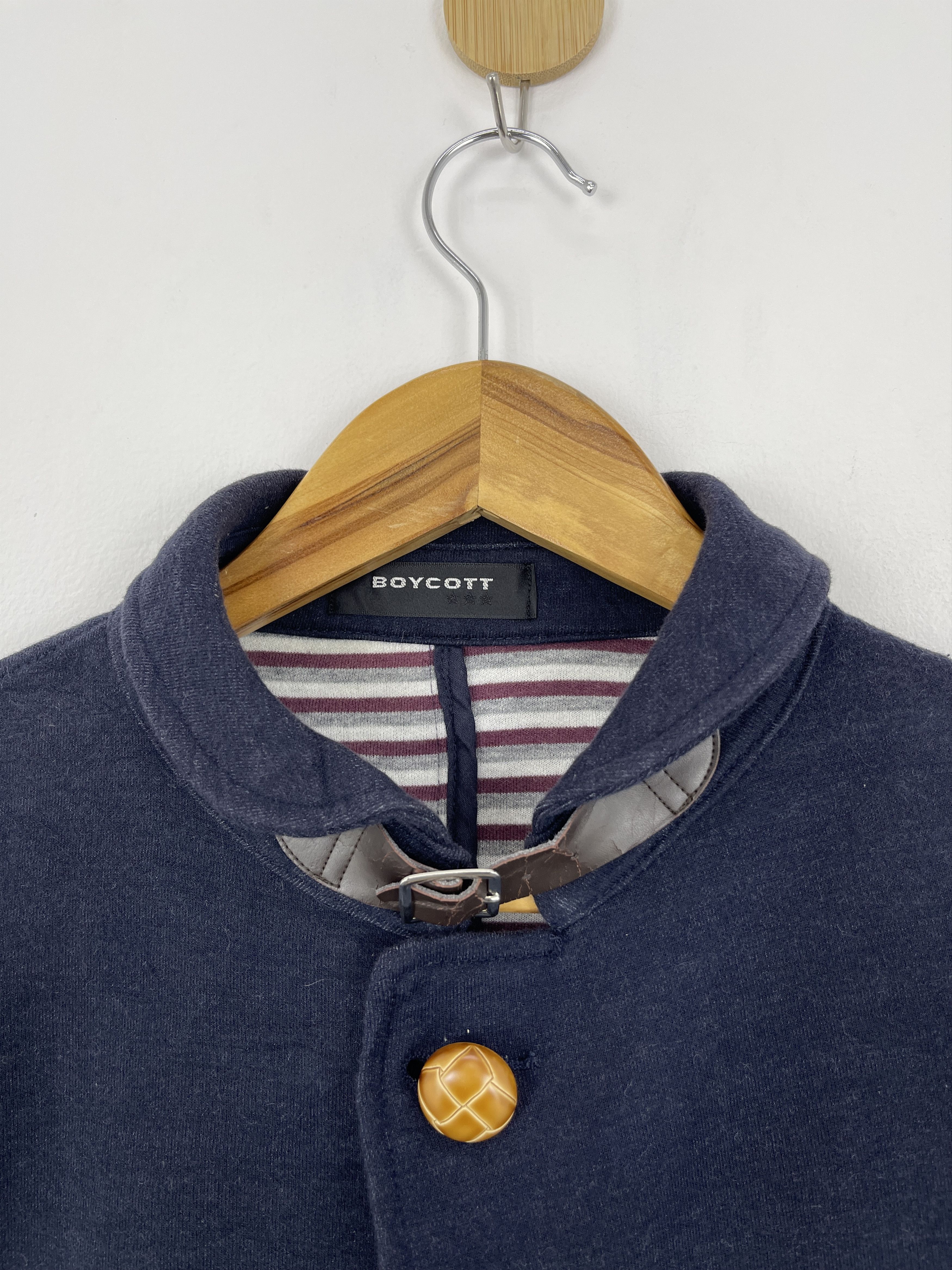 Boycott Vintage Boycott Plaid Dark Blue Button Up Jacket JA0009 Size US S / EU 44-46 / 1 - 5 Thumbnail