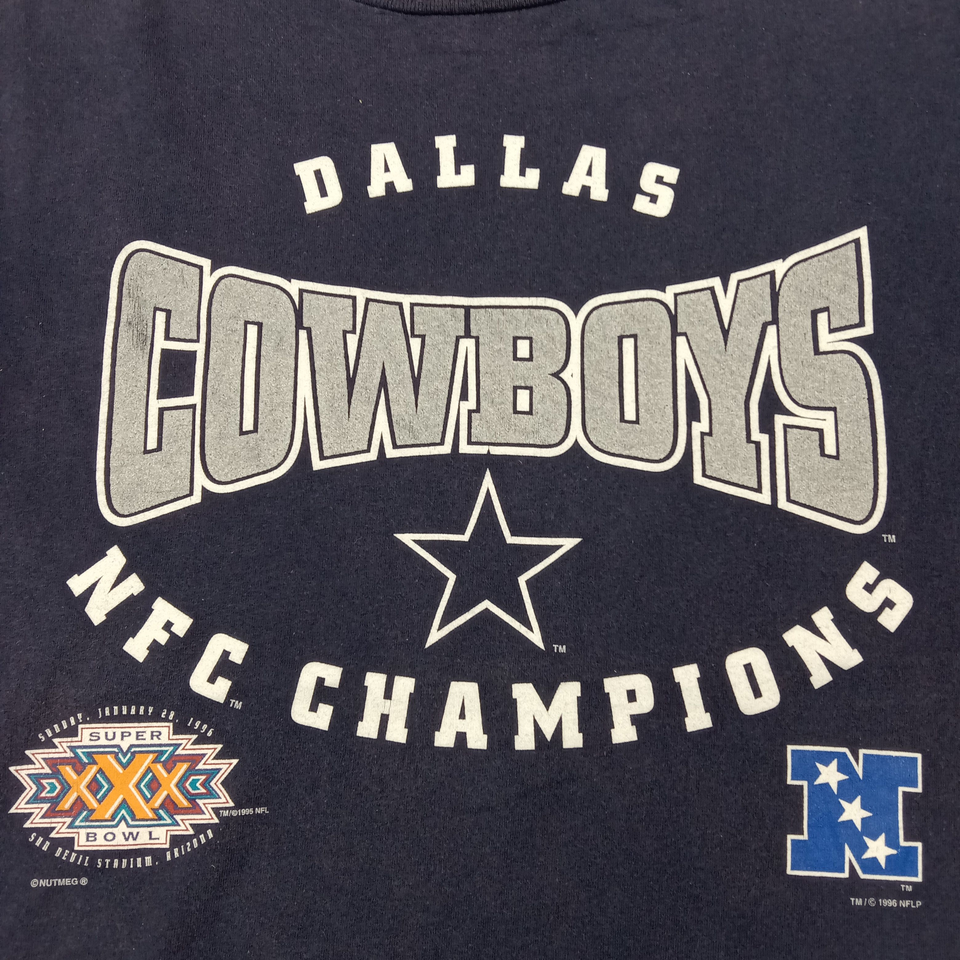 Lee 90's Dallas Cowboys Single Stitch NFC Tshirt C276N57 Size US S / EU 44-46 / 1 - 2 Thumbnail