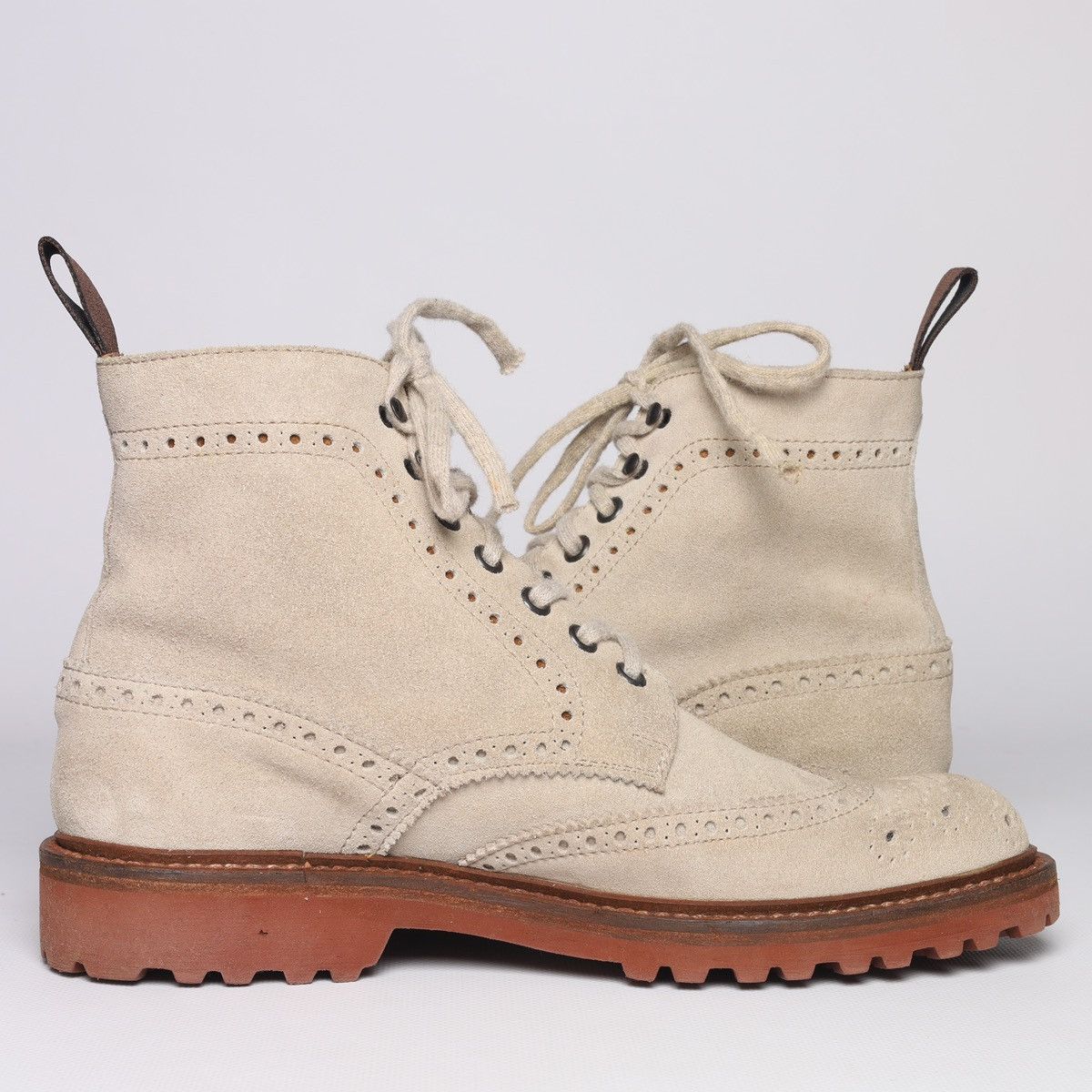 Eleventy Eleventy Suede Hi Derby Boots Shoes Beige Size US 7 / IT 37 - 10 Thumbnail