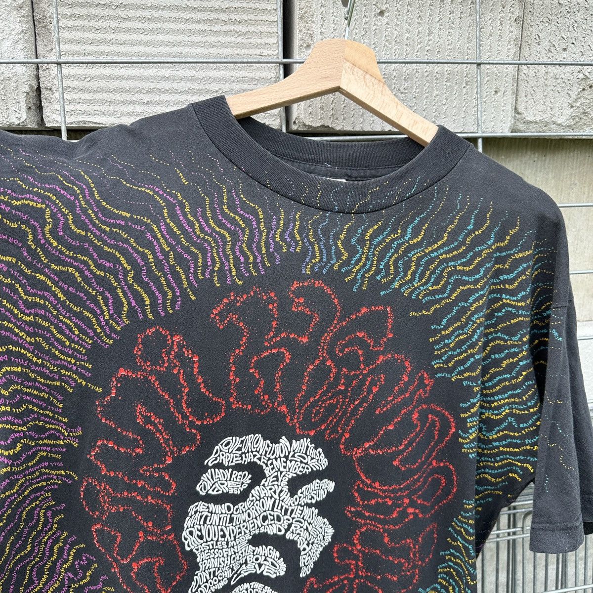 Band Tees Mosquito Head Jimi Hendrix XL Rock AOP T-Shirt Overprint 90s Size US XL / EU 56 / 4 - 3 Thumbnail