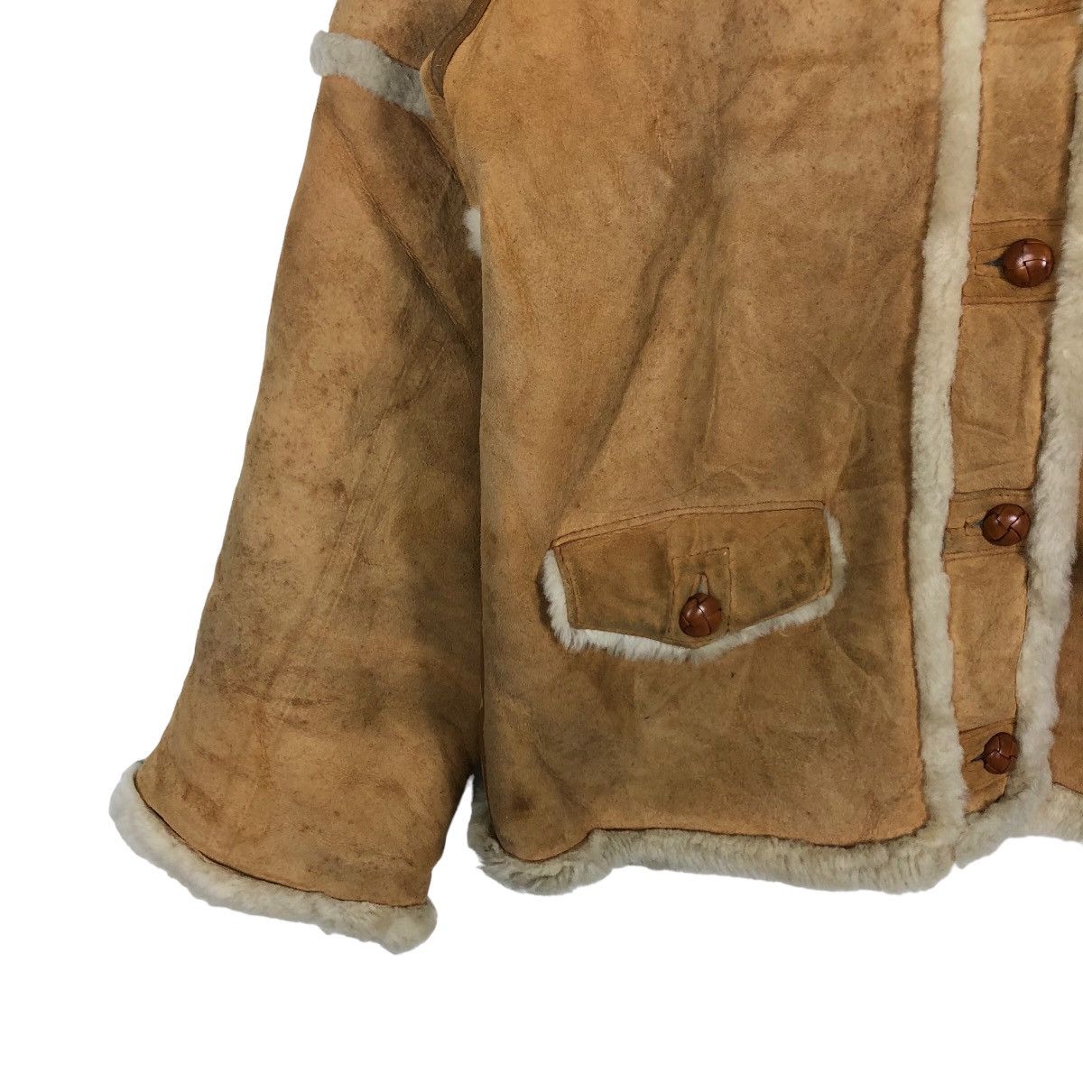 PPFM 🔥90’s Suede Sherpa Shearling PPFM Mink Fur Jacket Size US M / EU 48-50 / 2 - 4 Thumbnail