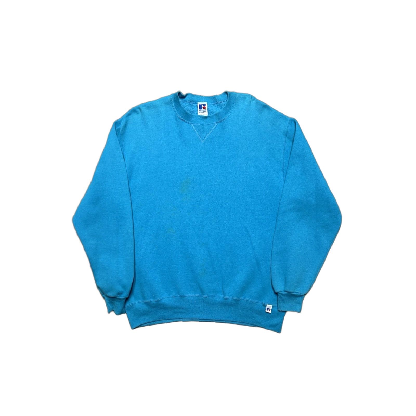 Altea VINTAGE Russell Athletic Sweatshirt Crewneck Teal Blue USA Large 90s 80s Pullover Mens Size US L / EU 52-54 / 3 - 1 Thumbnail