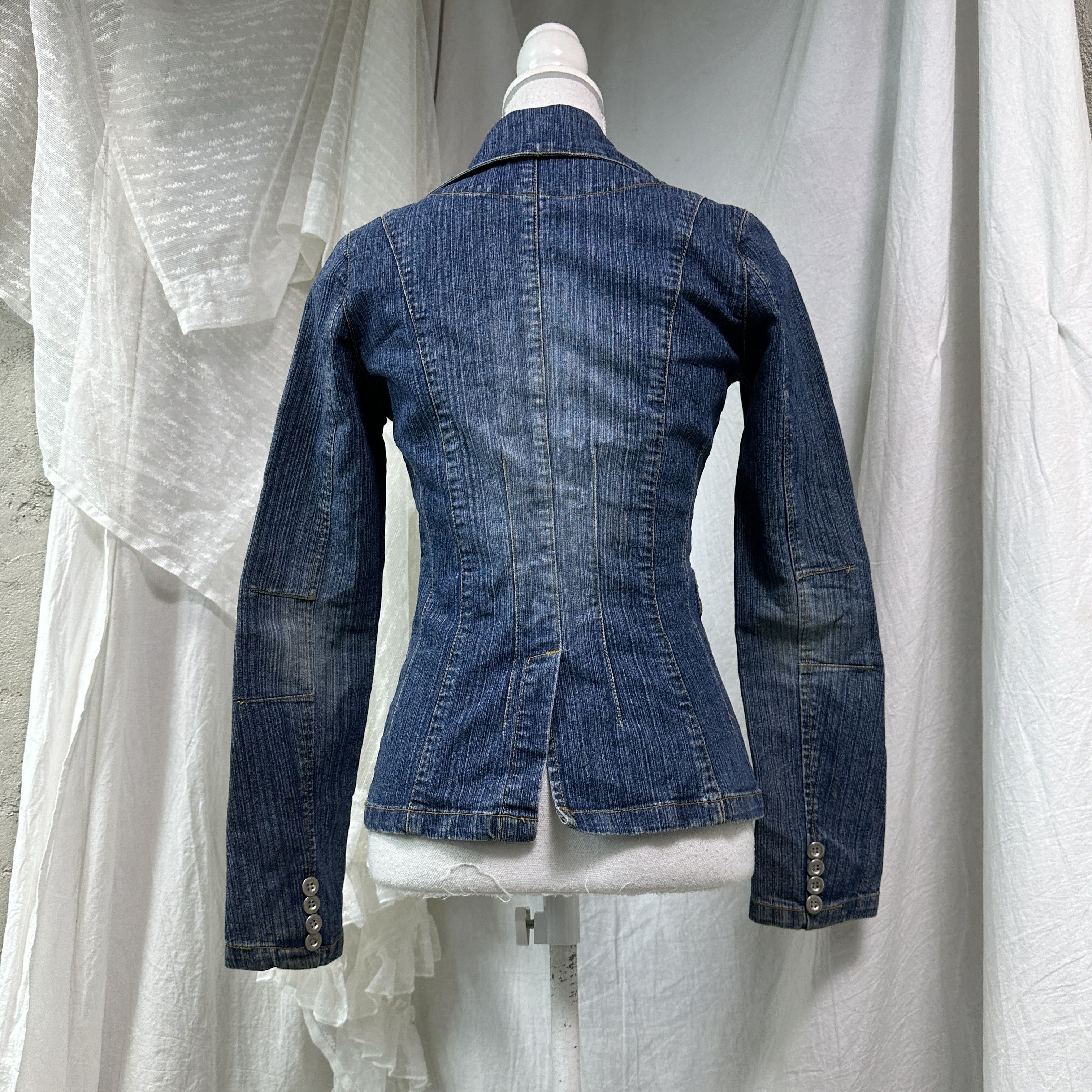 Vintage Vintage Denim Streetwear Fitted Jeans Blazer/Jacket Y2K Size XS / US 0-2 / IT 36-38 - 3 Thumbnail