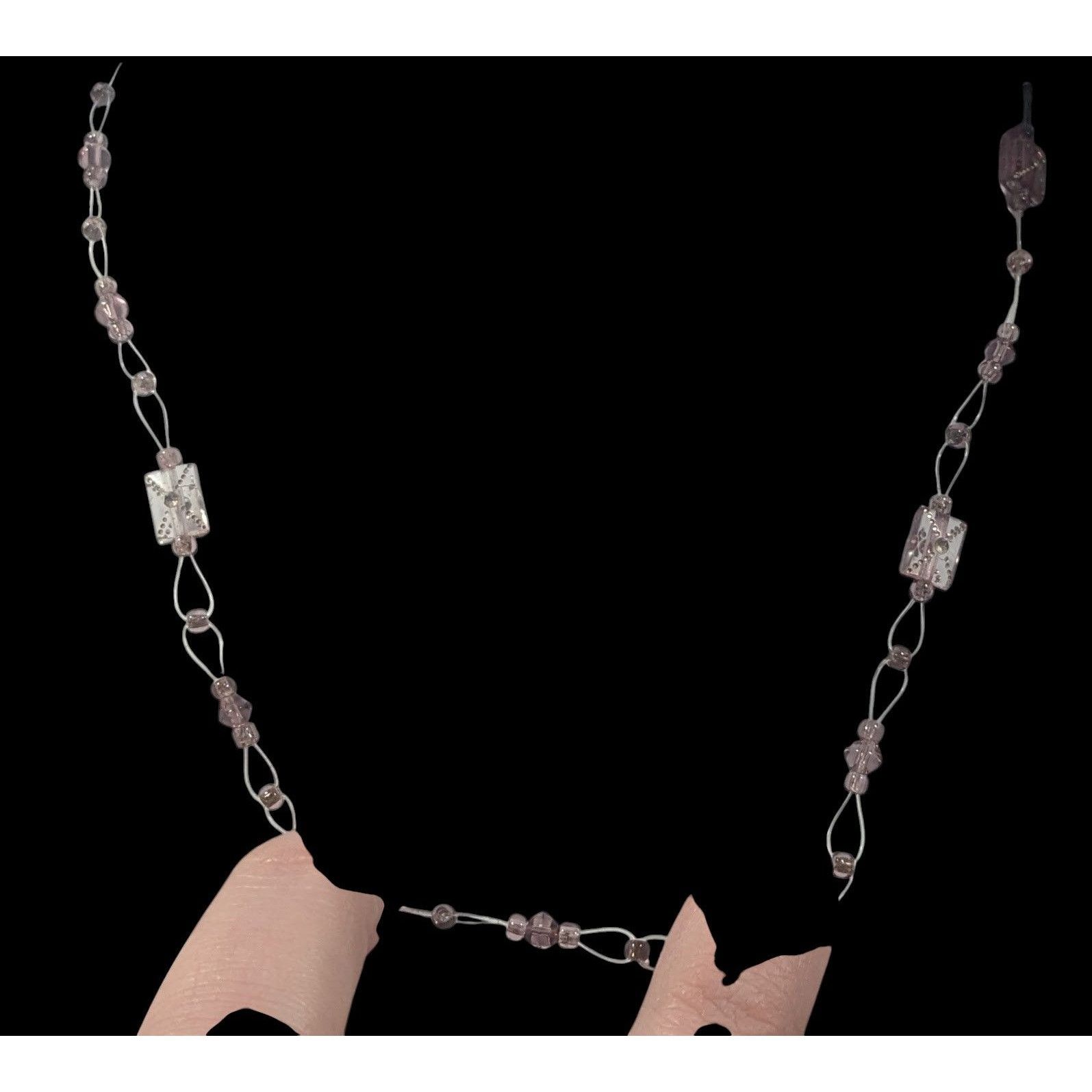 Other Handmade Coquette Minimalist Pastel Pink Beaded Choker Neckl Size ONE SIZE - 6 Thumbnail