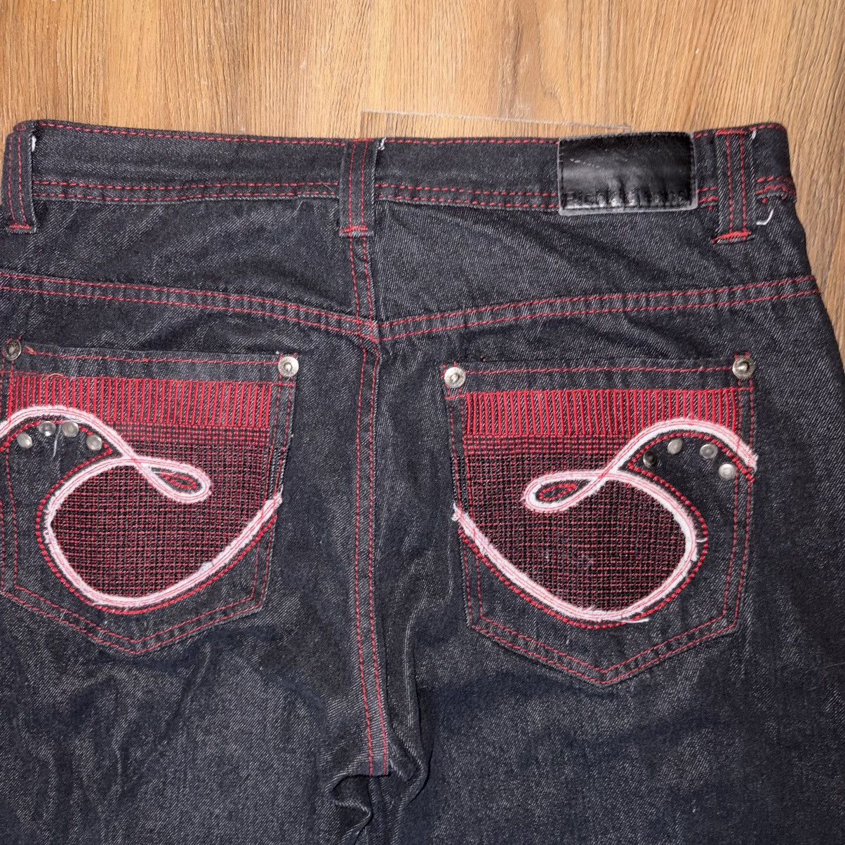 JNCO BAGGY EMBROIDERED RICH KIDS JEANS Size US 34 / EU 50 - 3 Thumbnail