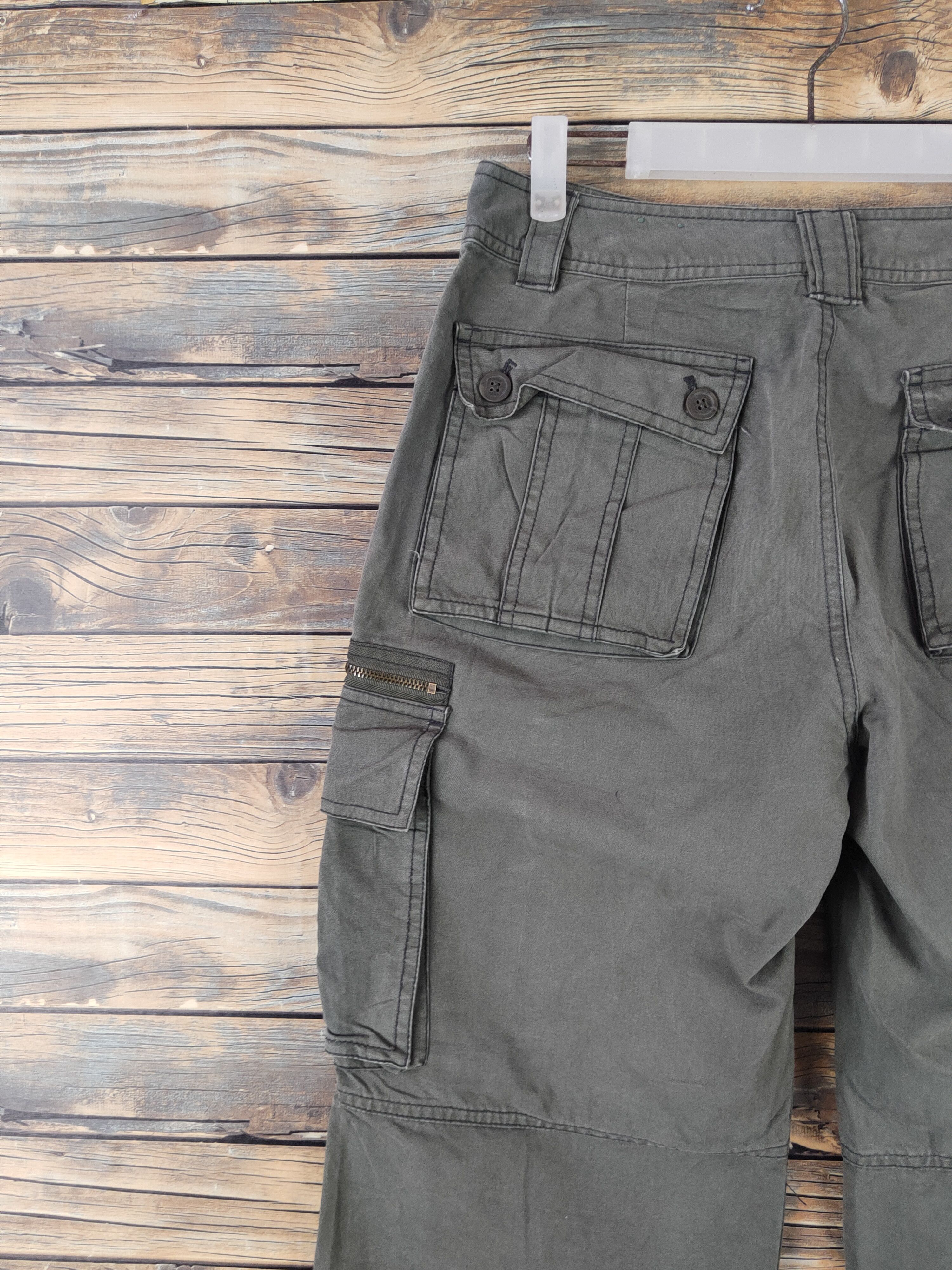 Japanese Brand DL Ugiz Olive Multipocket Tactical Cargo Pants #253 Size US 30 / EU 46 - 9 Thumbnail