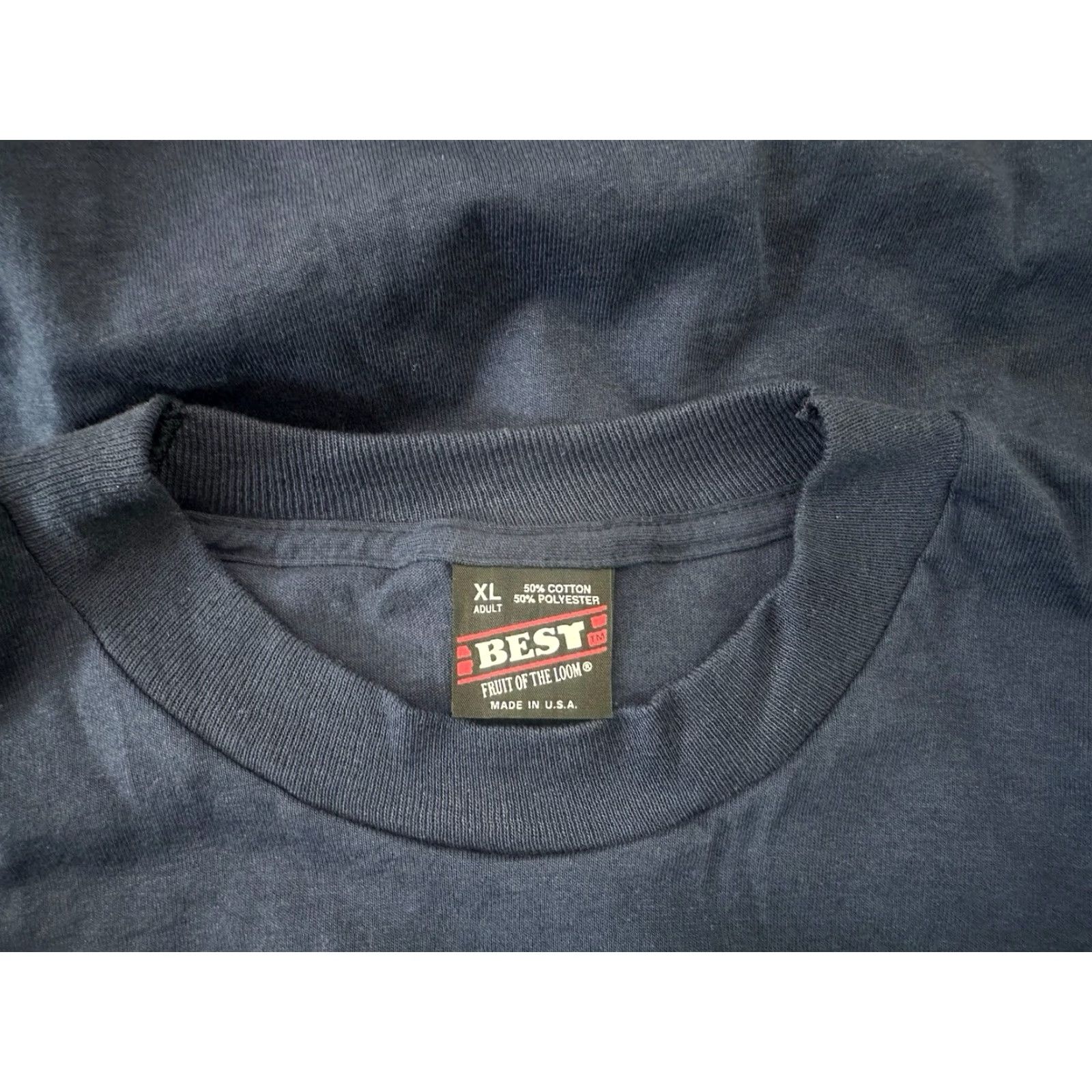 Fruit Of The Loom VINTAGE Fruit of the Loom Long Sleeve Shirt Mens XL NWOT USA Made Blue 50/50 90s 80s NOS Cotton Blend Athletic Crew Neck Shirt Mens Size US XL / EU 56 / 4 - 3 Thumbnail