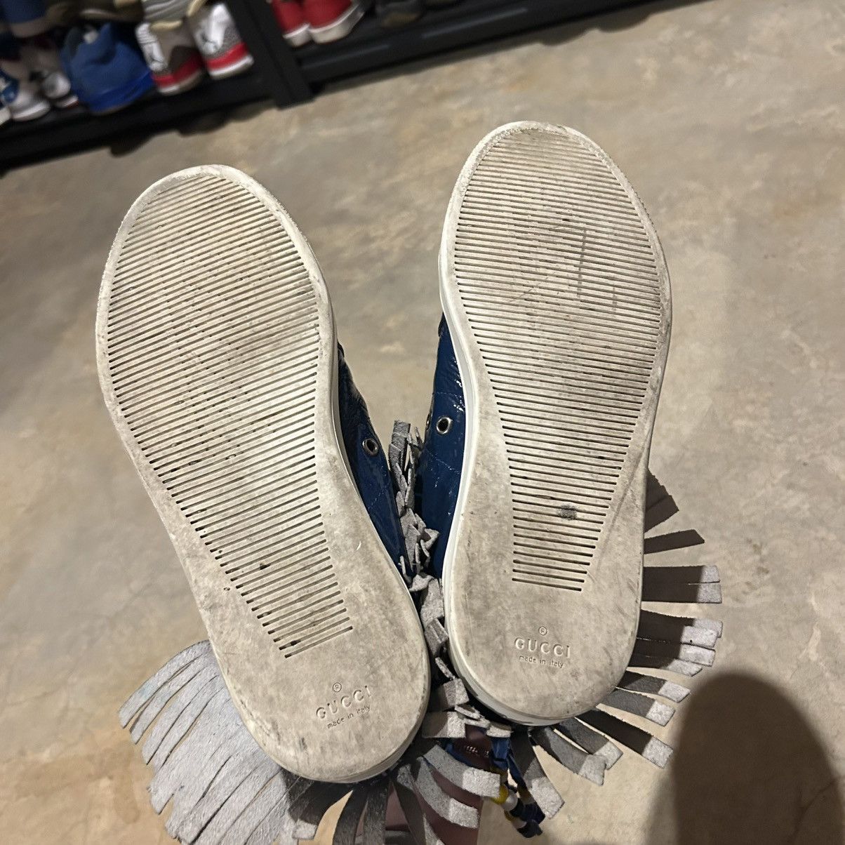 Designer × Gucci Gucci SS2009 Patent Leather Fringe Native Sneakers US 9.5 Size US 9.5 / EU 42-43 - 11 Thumbnail
