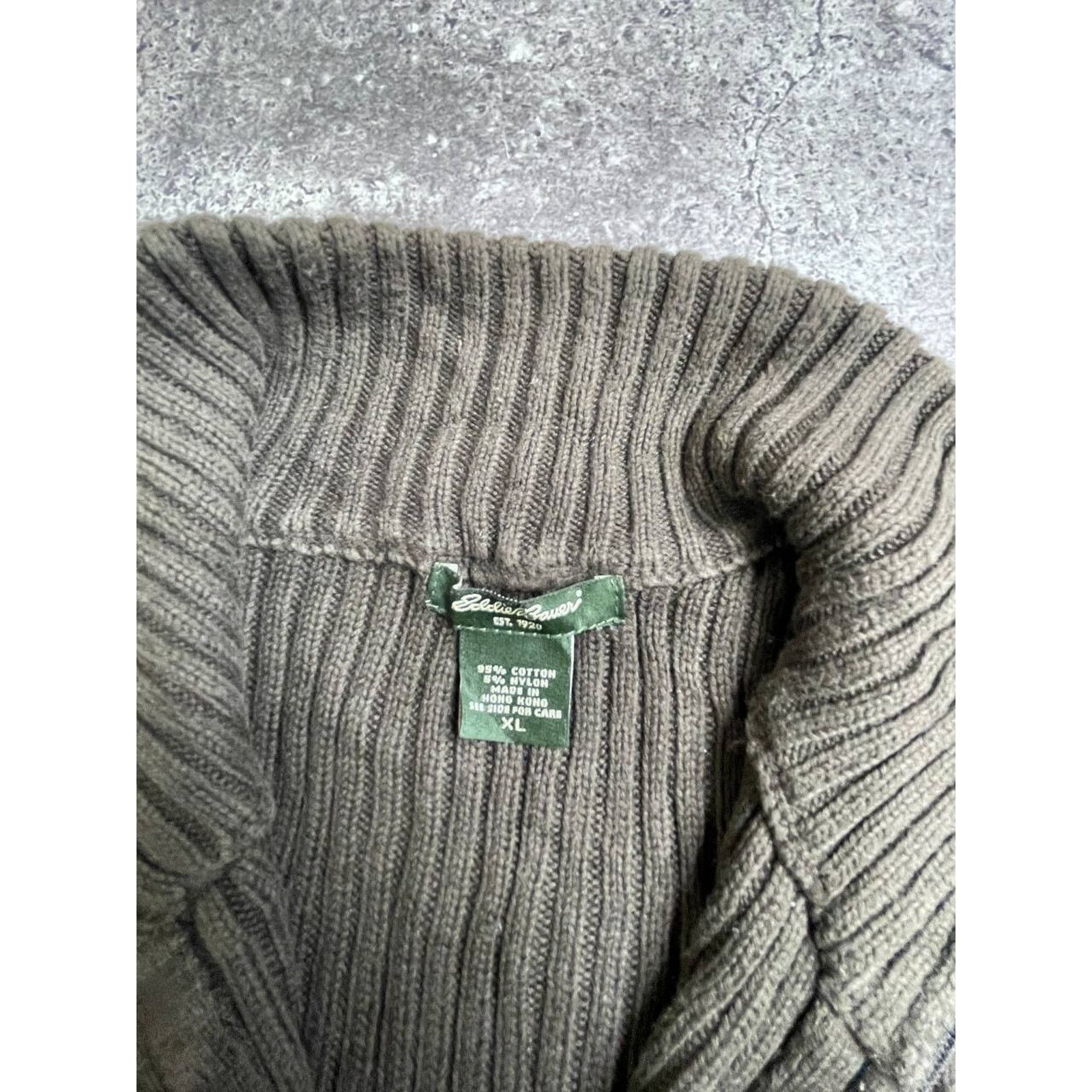 Eddie Bauer Vintage Eddie Bauer Blue Cable Knit Sweater Size L Size L / US 10 / IT 46 - 5 Thumbnail
