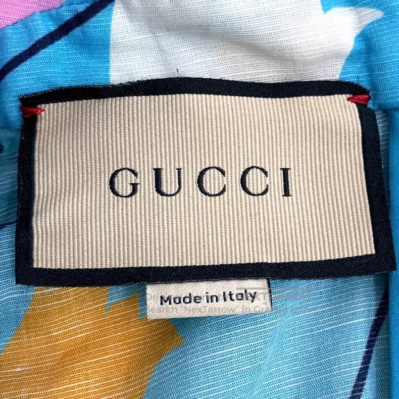 Gucci Gucci Borderless Overture Blue Floral Print Cotton Lapel S Size XS / US 0-2 / IT 36-38 - 5 Thumbnail