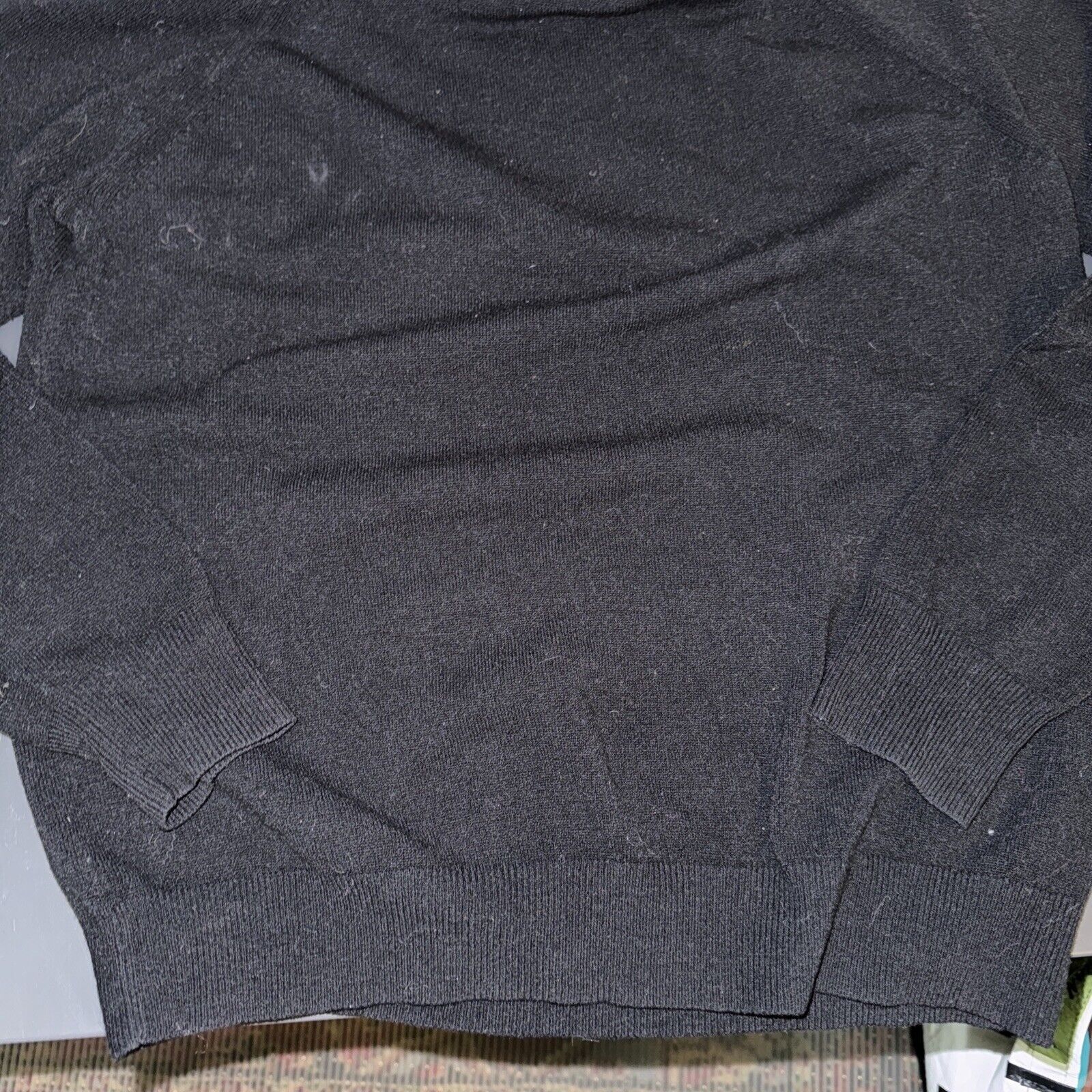 Vintage Vintage Unbranded Virgin Wool Sweater Black Mock Neck With B Size ONE SIZE - 5 Thumbnail