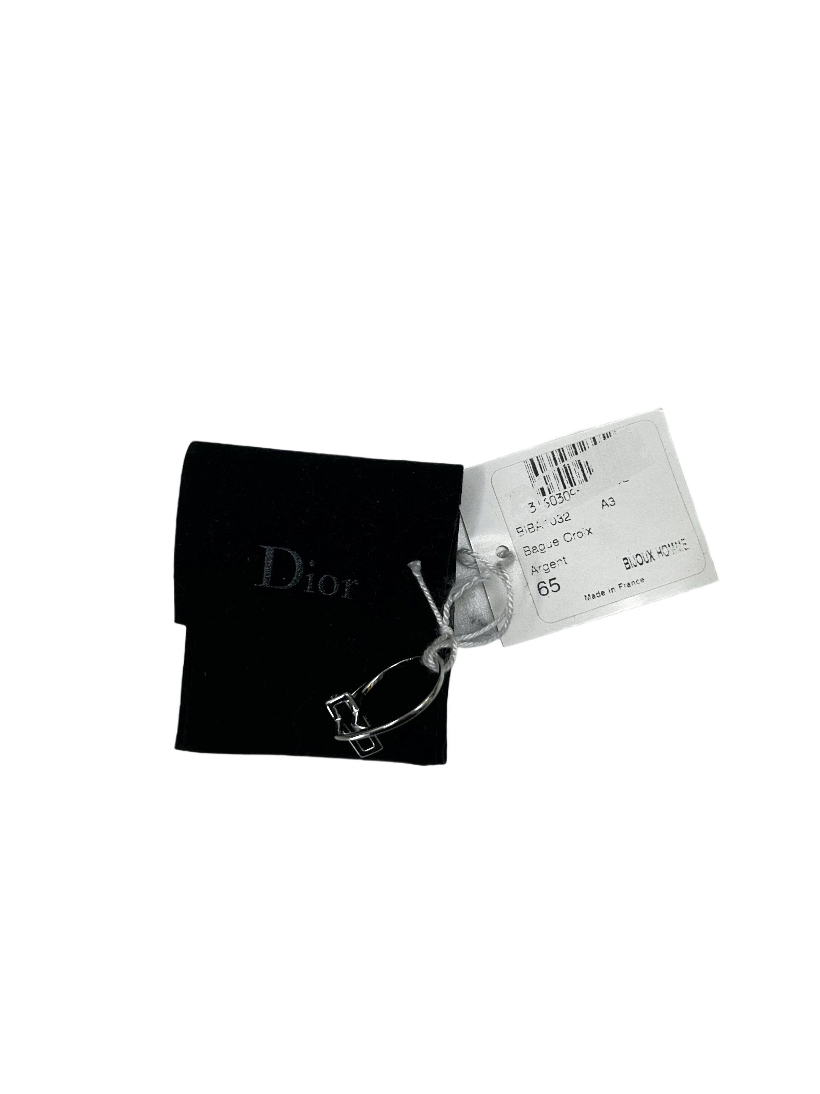 Dior Dior Silver 'Crucifix' Ring Size ONE SIZE - 1 Thumbnail