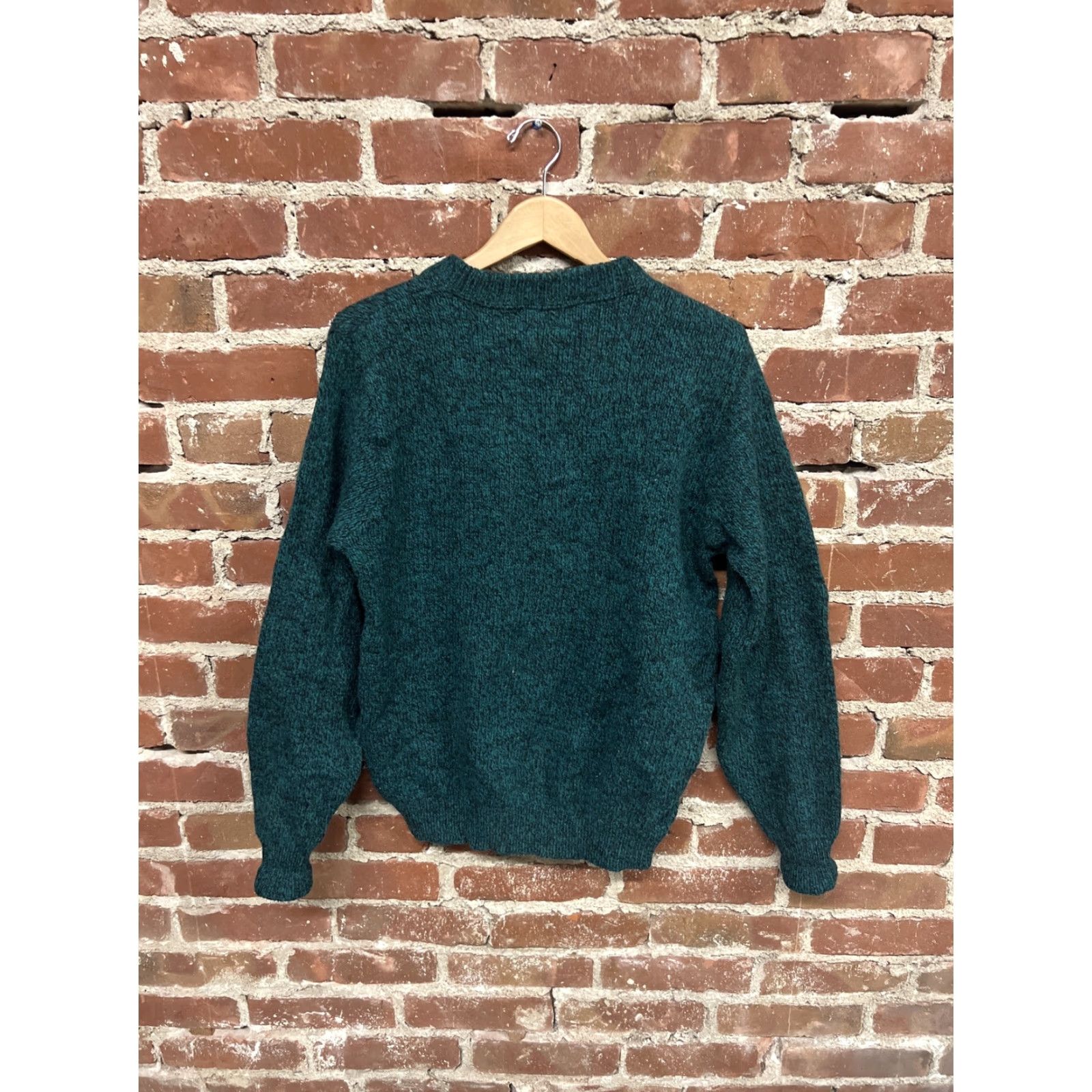 Lands' End VINTAGE Lands'End Sweatshirt Wool Knit Green Crew Neck Long Sleeve Big & Tall Men LT Green Plaid Pullover Pullover Size L / US 10 / IT 46 - 2 Thumbnail