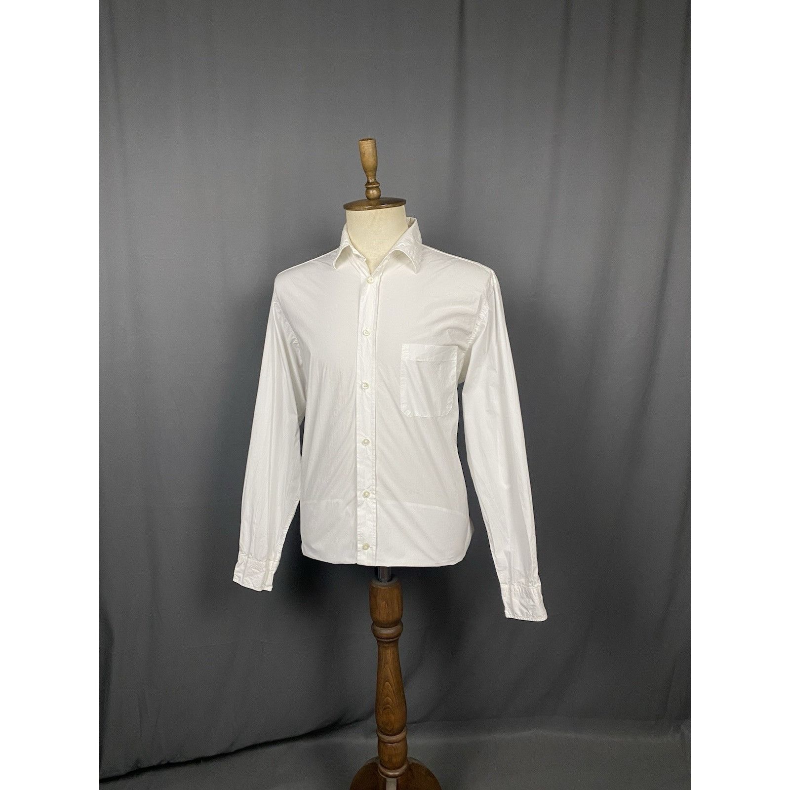 Ermenegildo Zegna Ermenegildo Zegna Men's White Longsleeve Dress Shirt Size L Size US L / EU 52-54 / 3 - 2 Thumbnail