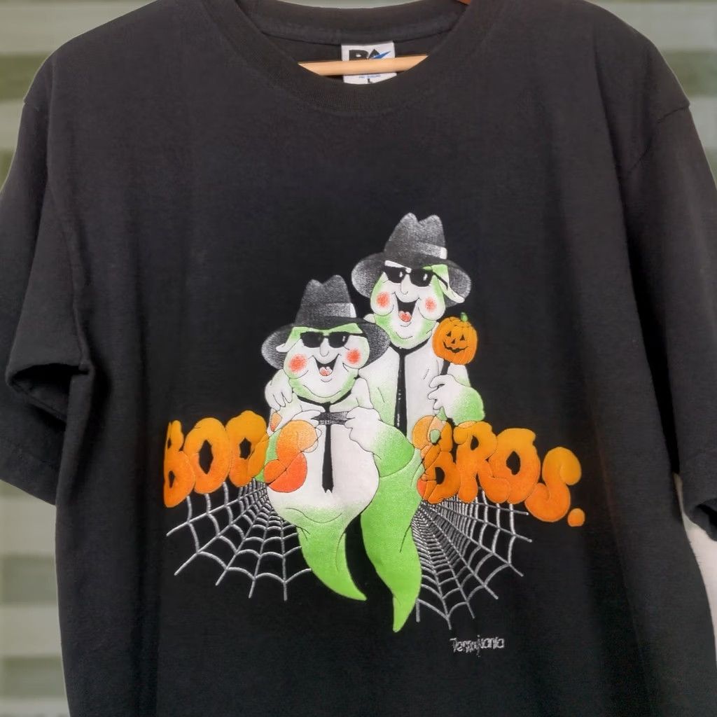 Vintage VINTAGE Halloween Shirt Men L Black Royal Avalon Ghost Boo's Bros Ghosts Blues Brothers Short Sleeve Crew Neck Graphic Halloween Holiday Boo's Bros Size US L / EU 52-54 / 3 - 1 Thumbnail